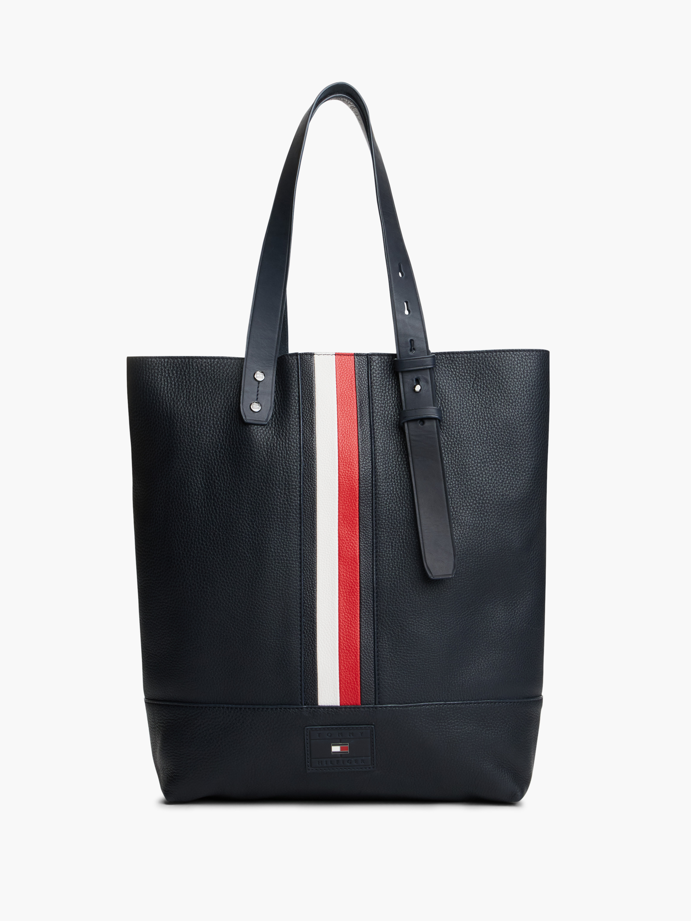Logo Pebble Grain Leather Tote Bag
