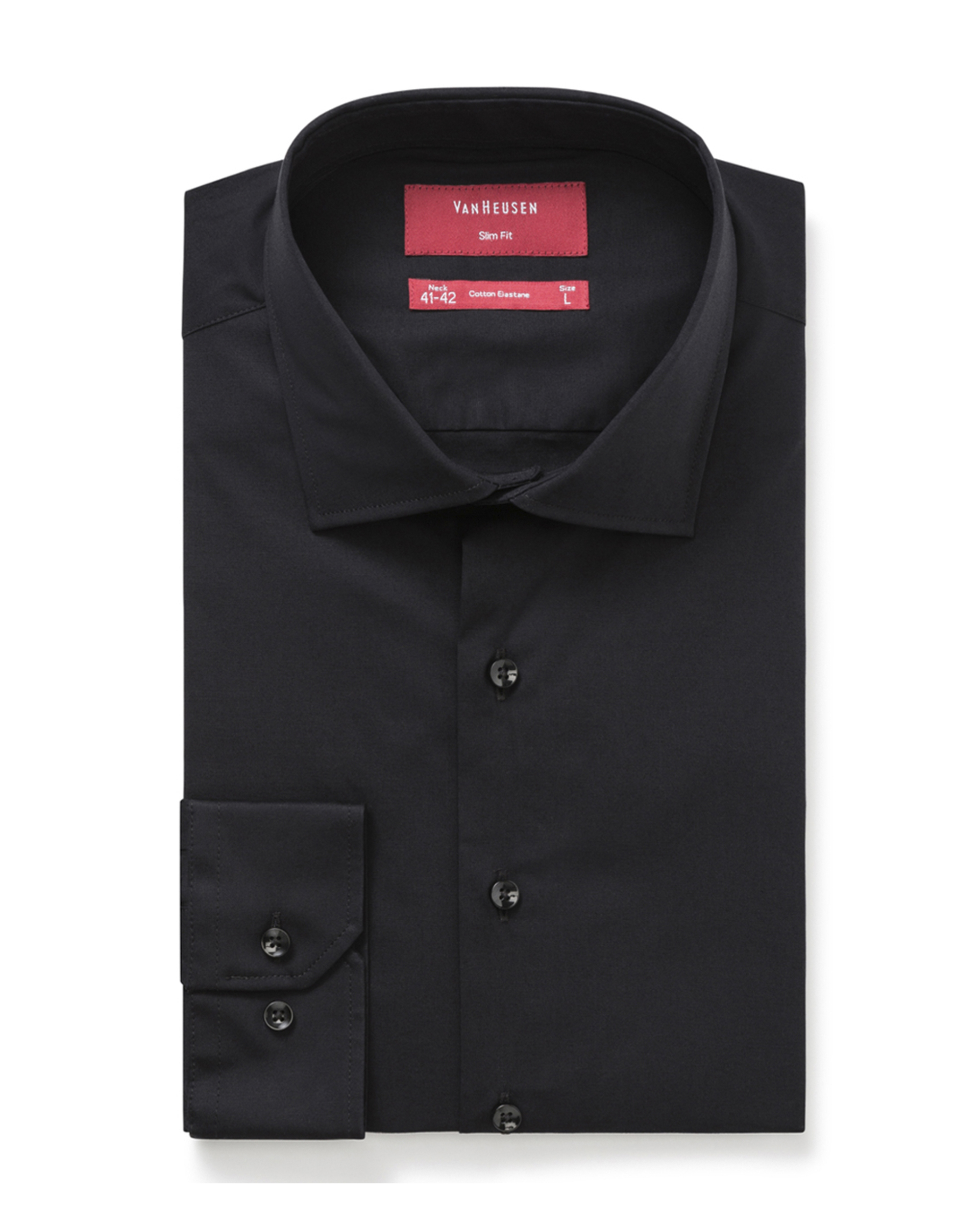 Van heusen 2025 black dress shirt