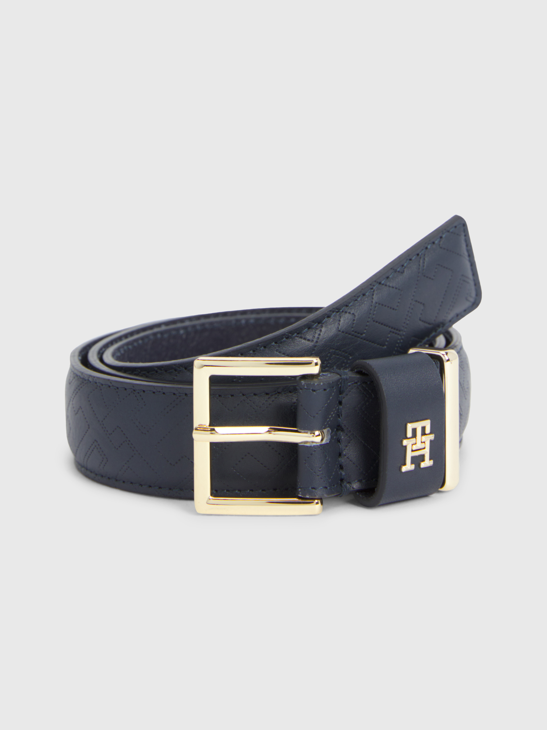 Casual Leather TH Monogram Belt | Belts | Tommy Hilfiger