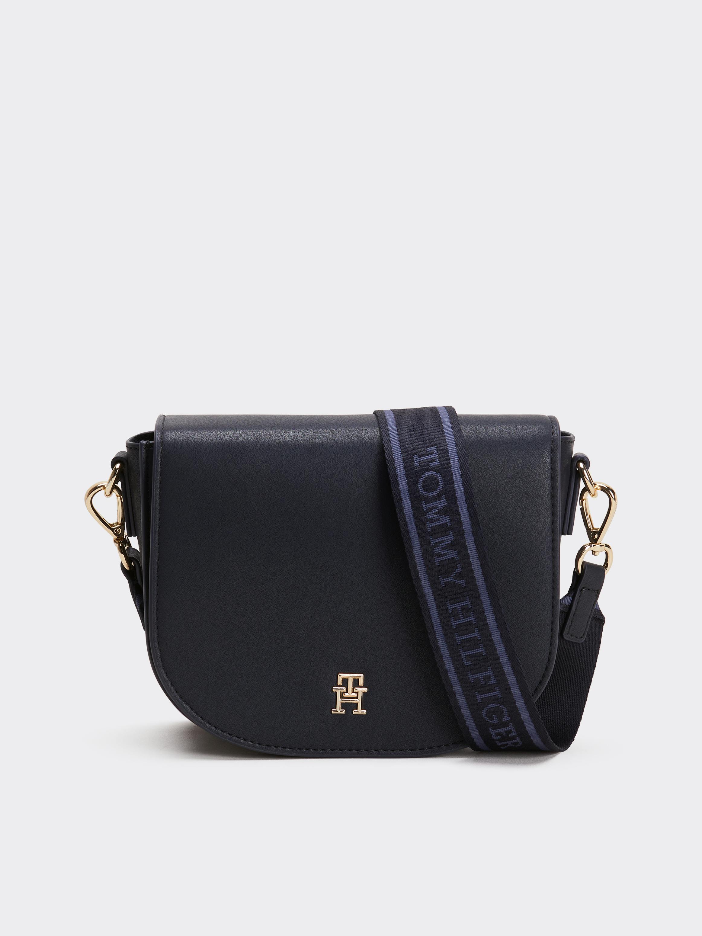 Tommy Hilfiger Crossbody Bag Navy Blue Logo Strap Crossbody Saddle