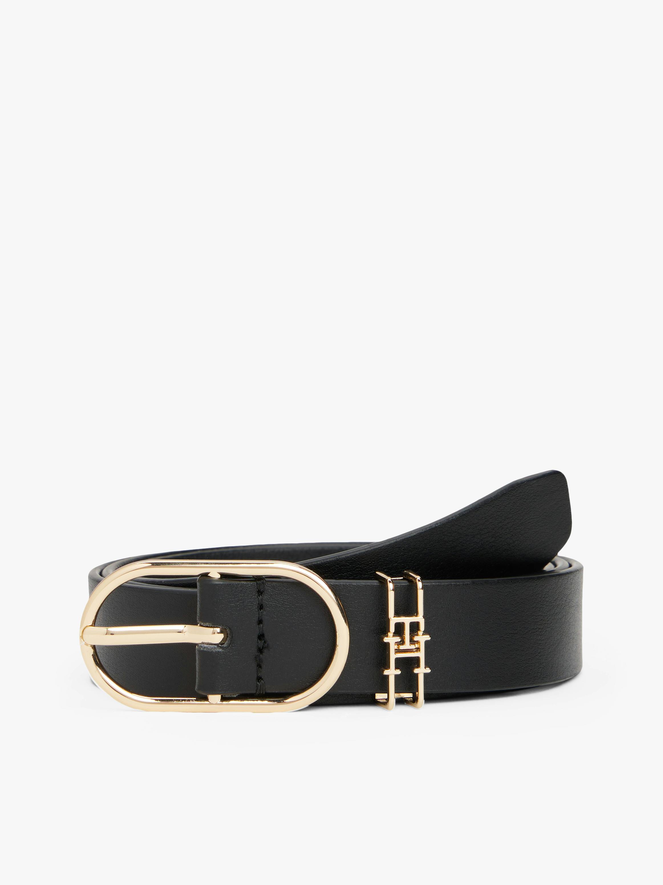 Tommy H Symbol Belt Brand Genuine Leather Belt With Brand Logo Buckle