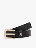 TH Monogram Leather Belt