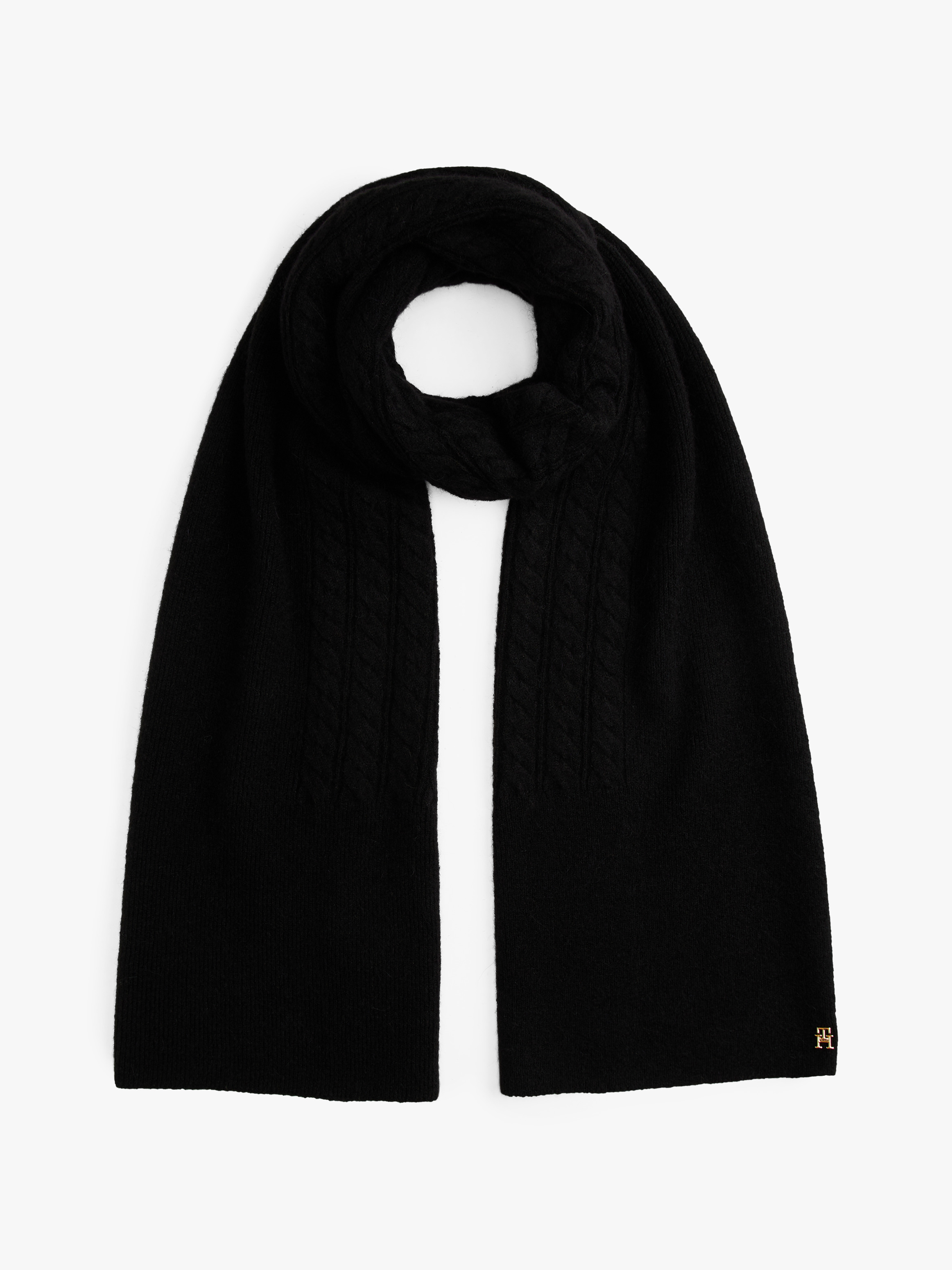 Chic Cable Knit Fluffy Scarf