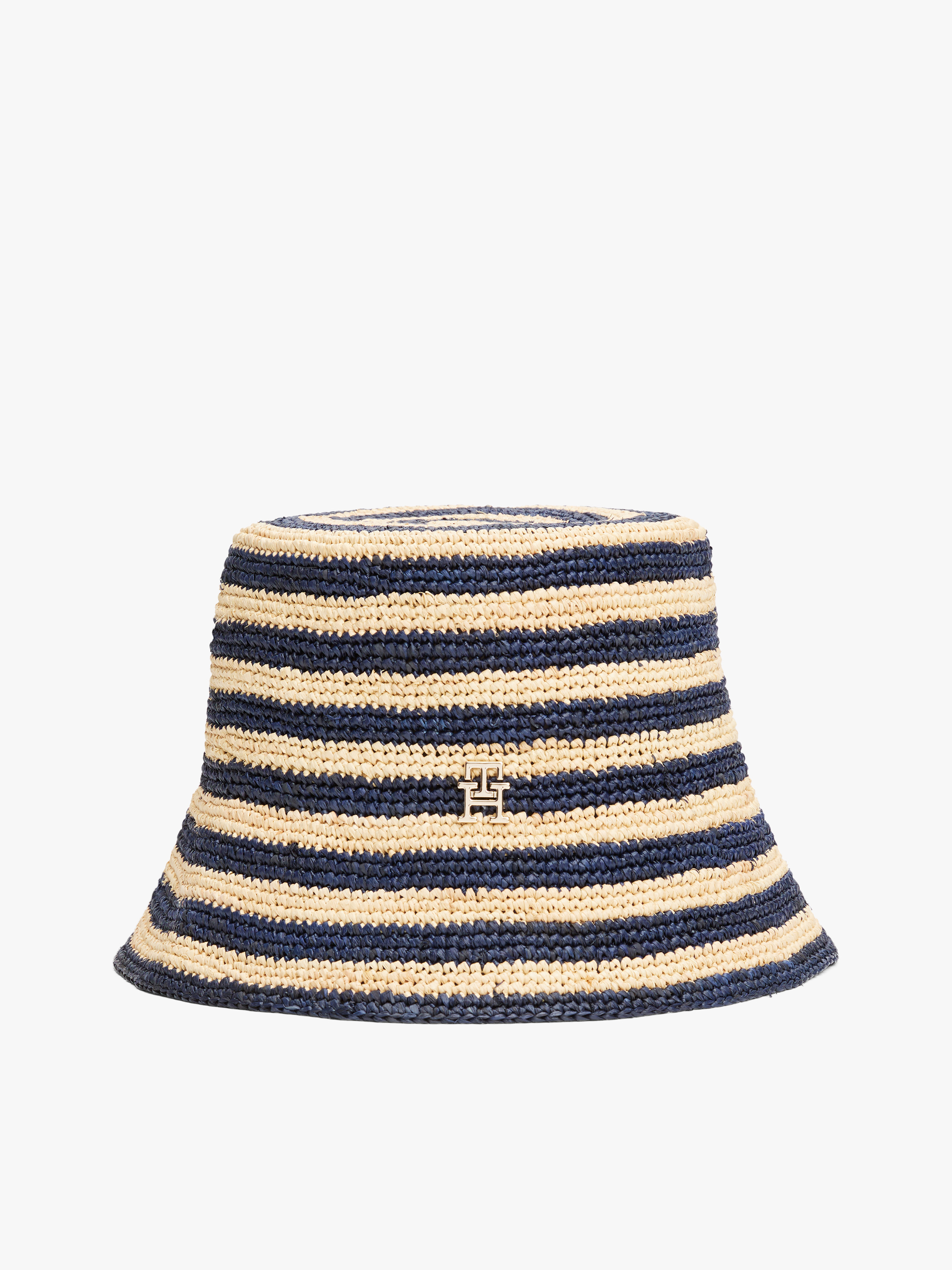 Straw Crochet Stripe Bucket Hat | Hats | Tommy Hilfiger