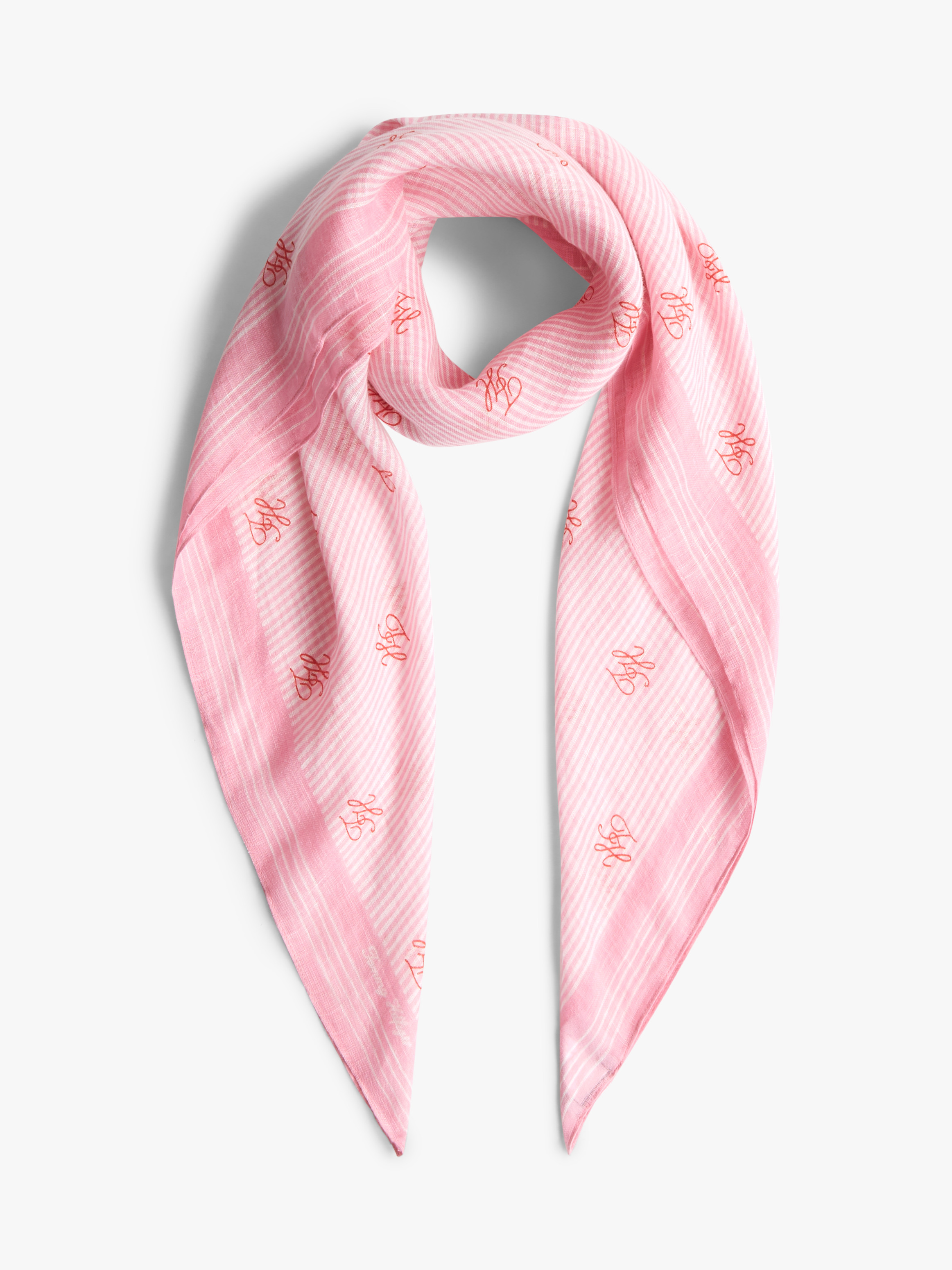 Pure Linen Repeat Logo Square Scarf