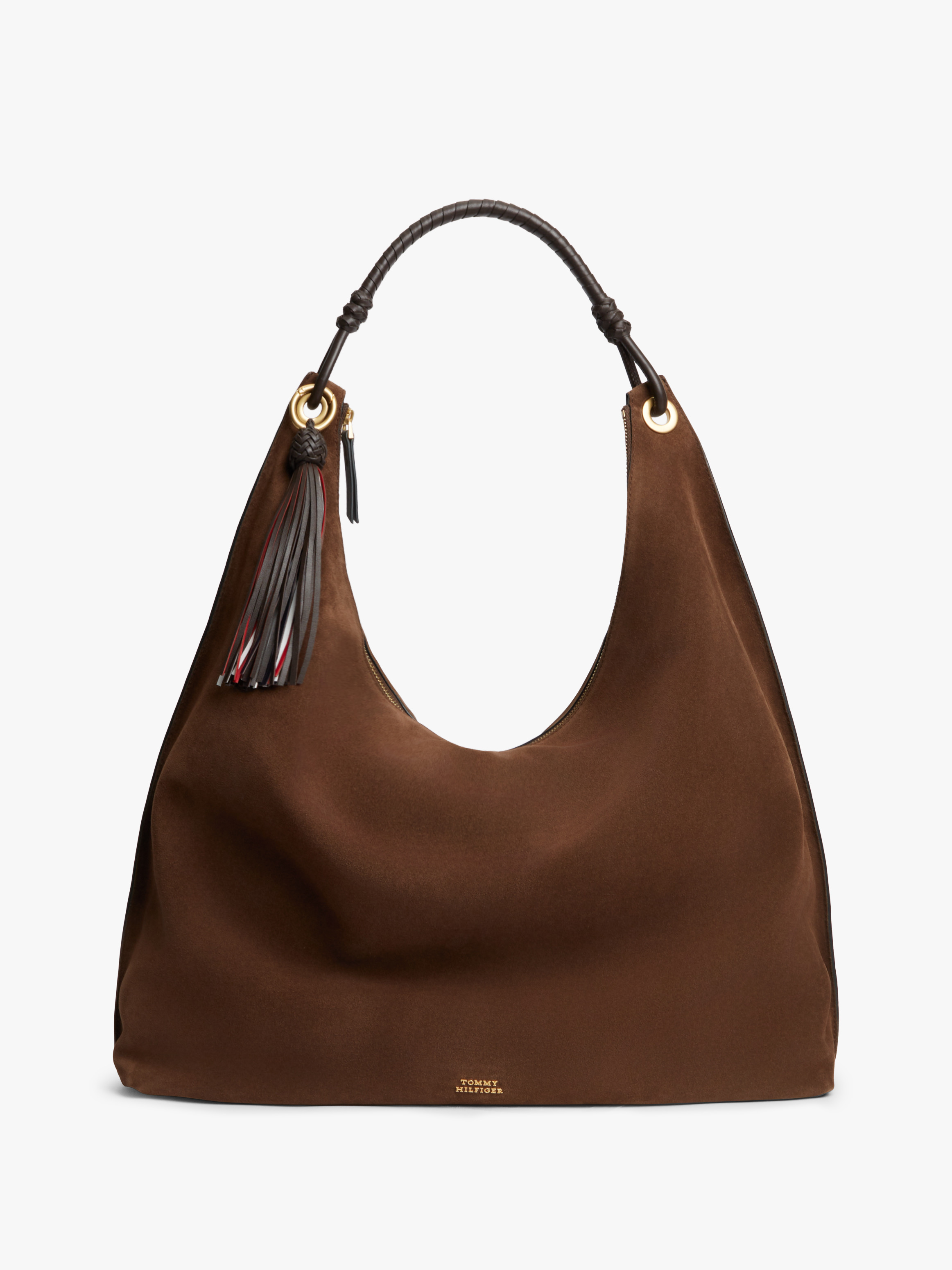 Suede Statement Leather Hobo Bag