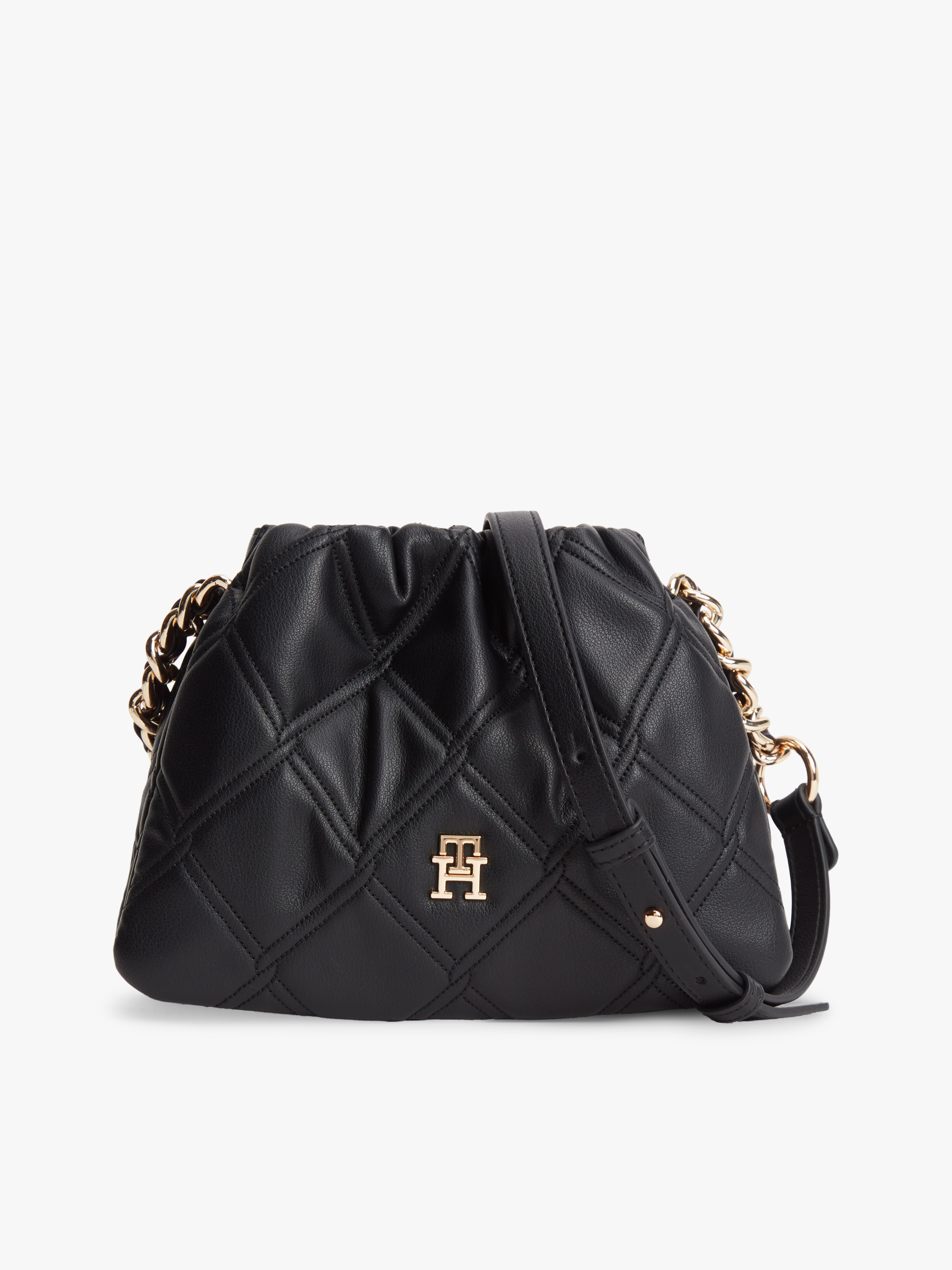 Quilted Chain TH Monogram Crossbody Bag