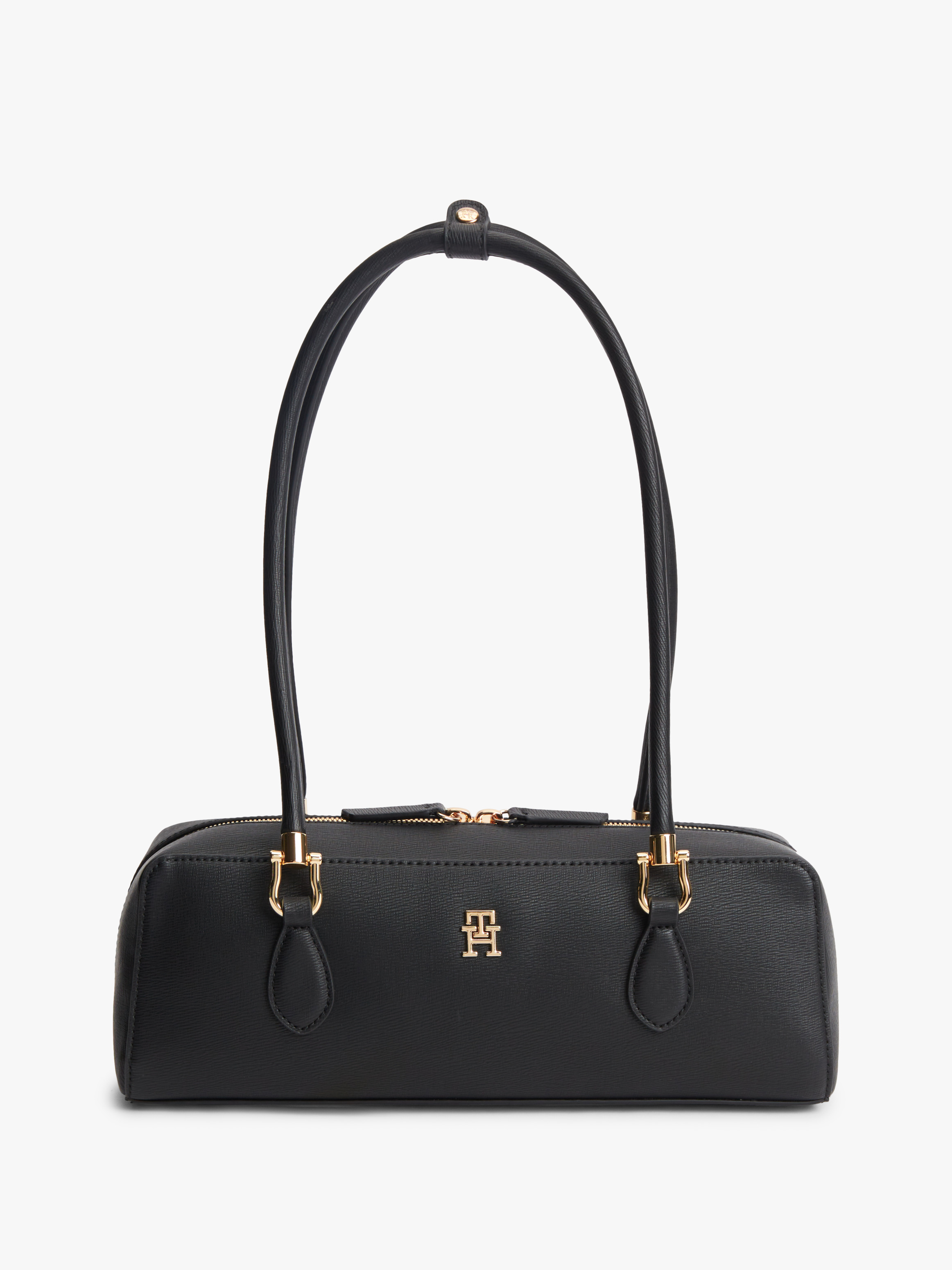 TH Monogram Textured Shoulder Bag