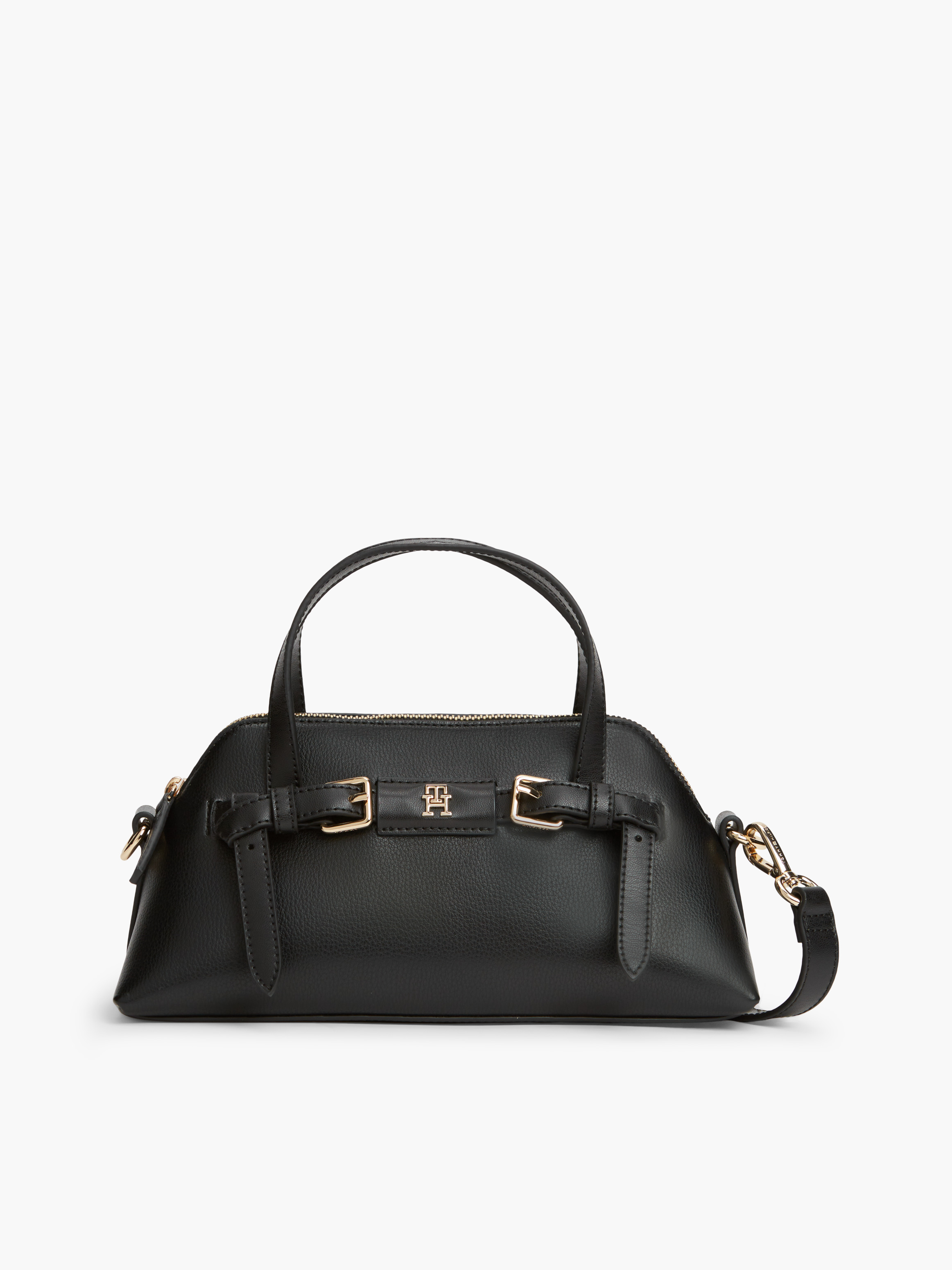 Buckle Strap Crossbody Tote Bag