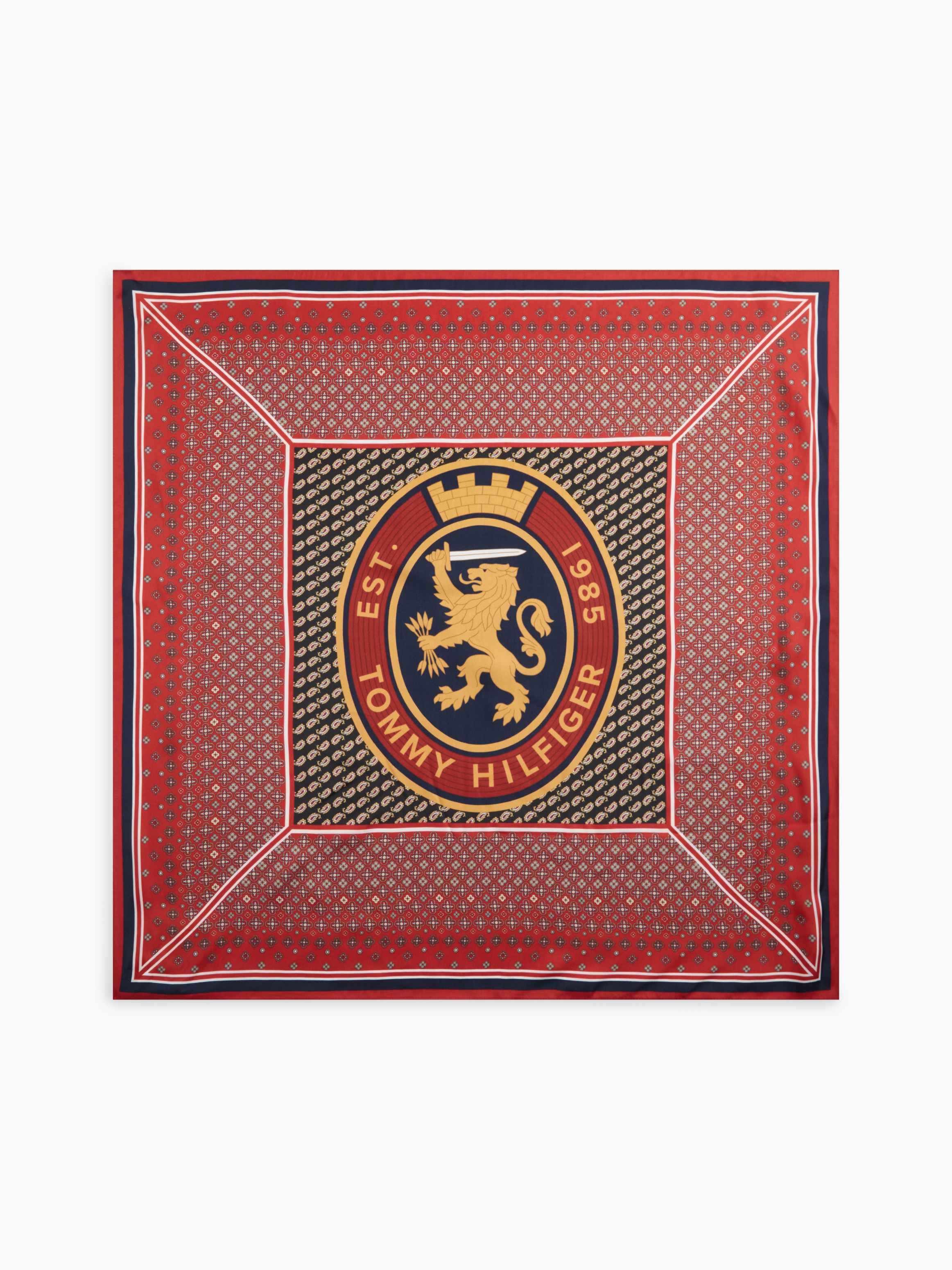 Pure Silk TH Crest Square Scarf