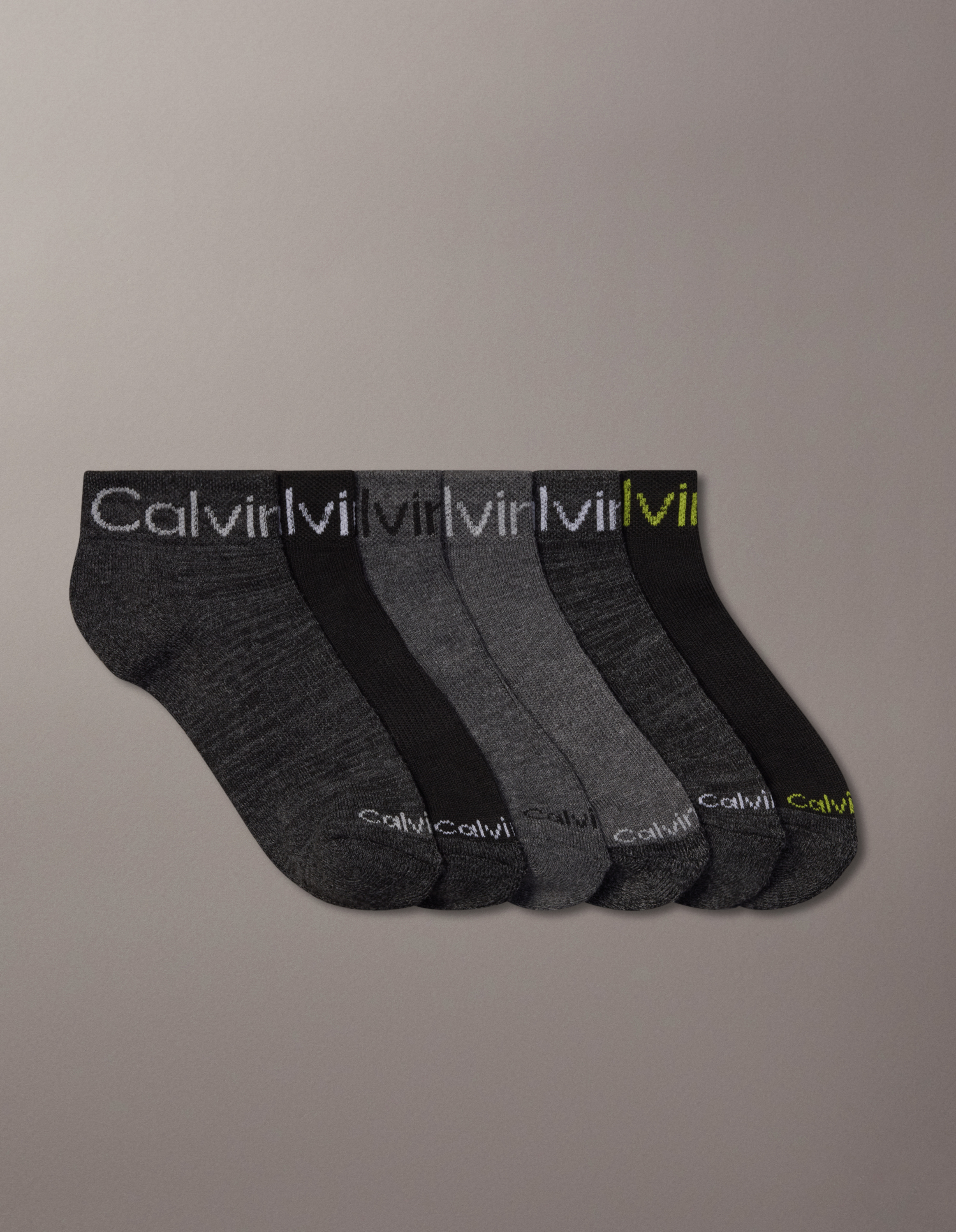 Kids Unisex 6 Pack Logo Quarter Socks