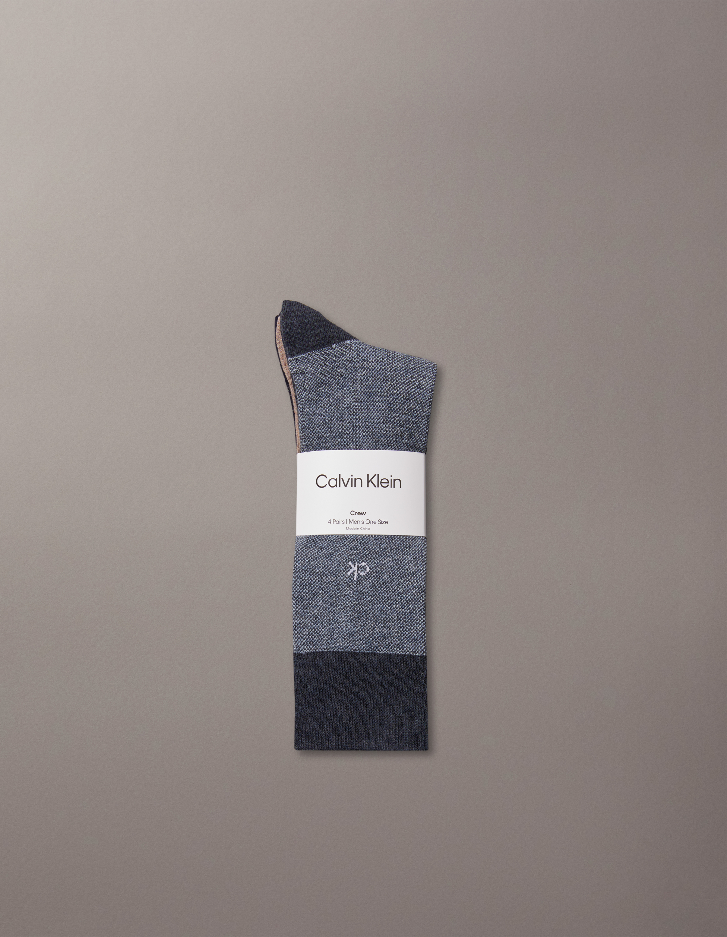 4 Pack Textured Flatknit Dress Crew Socks