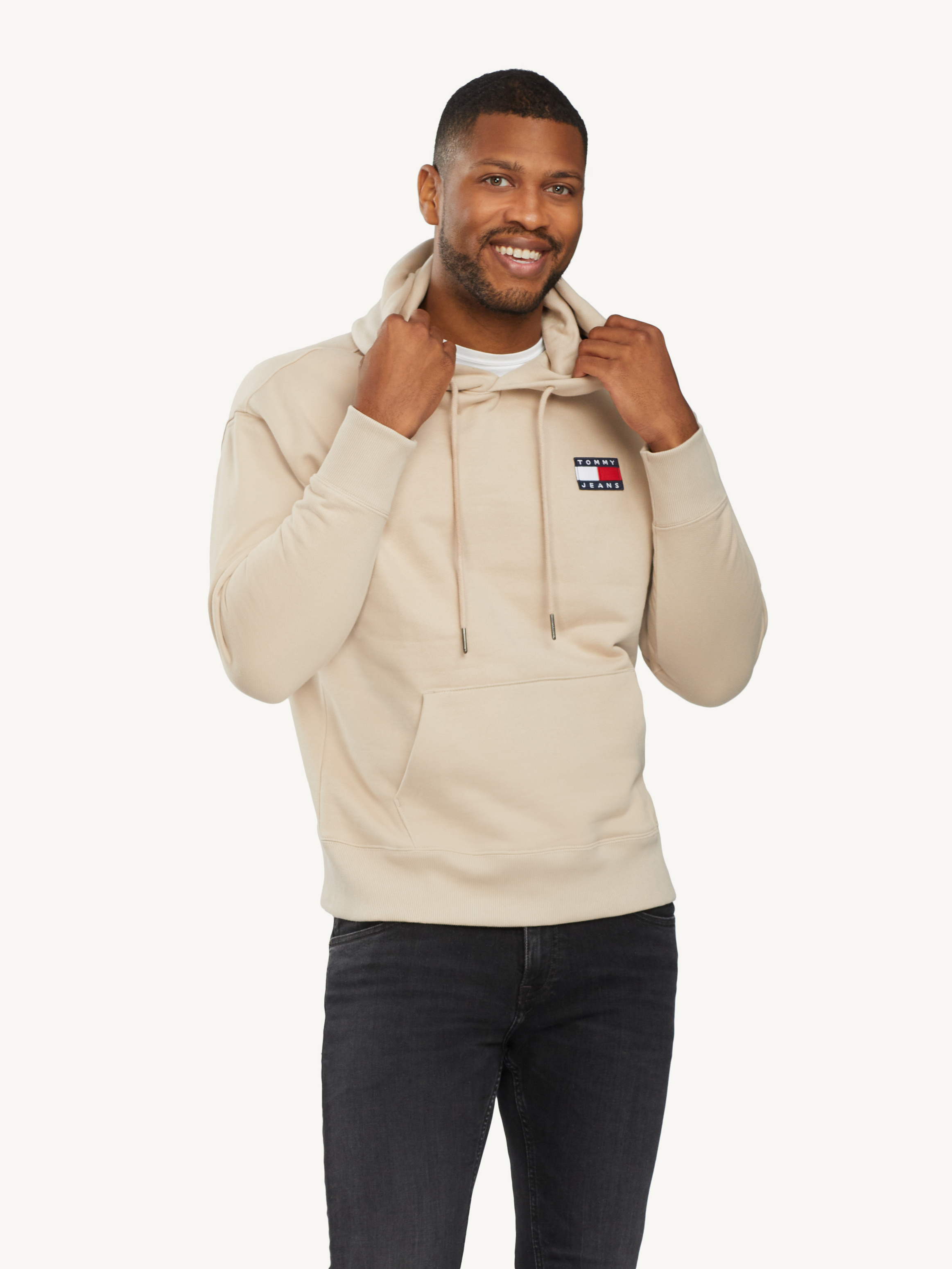 tommy hoodie beige