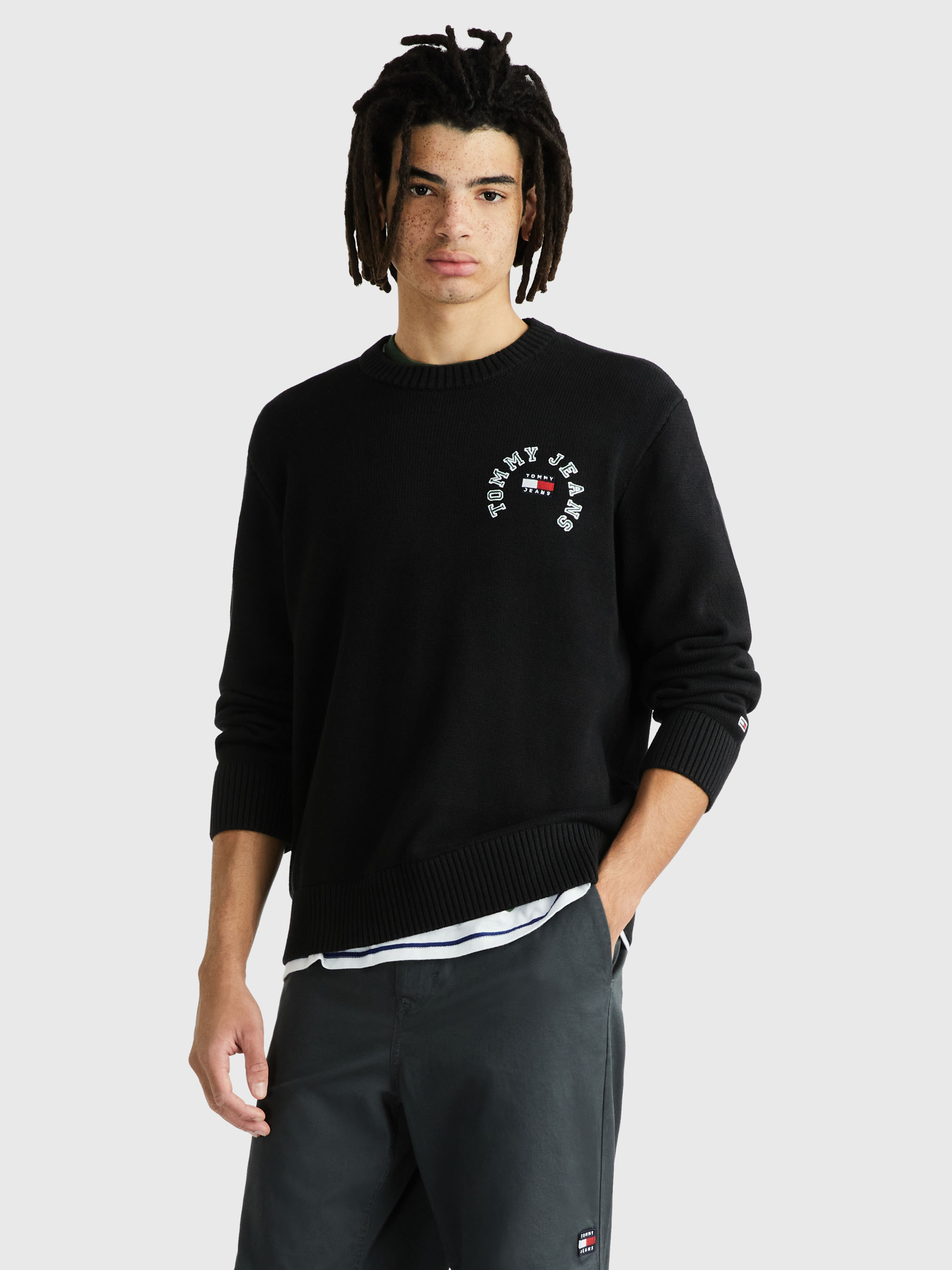 Black graphic sweater sale