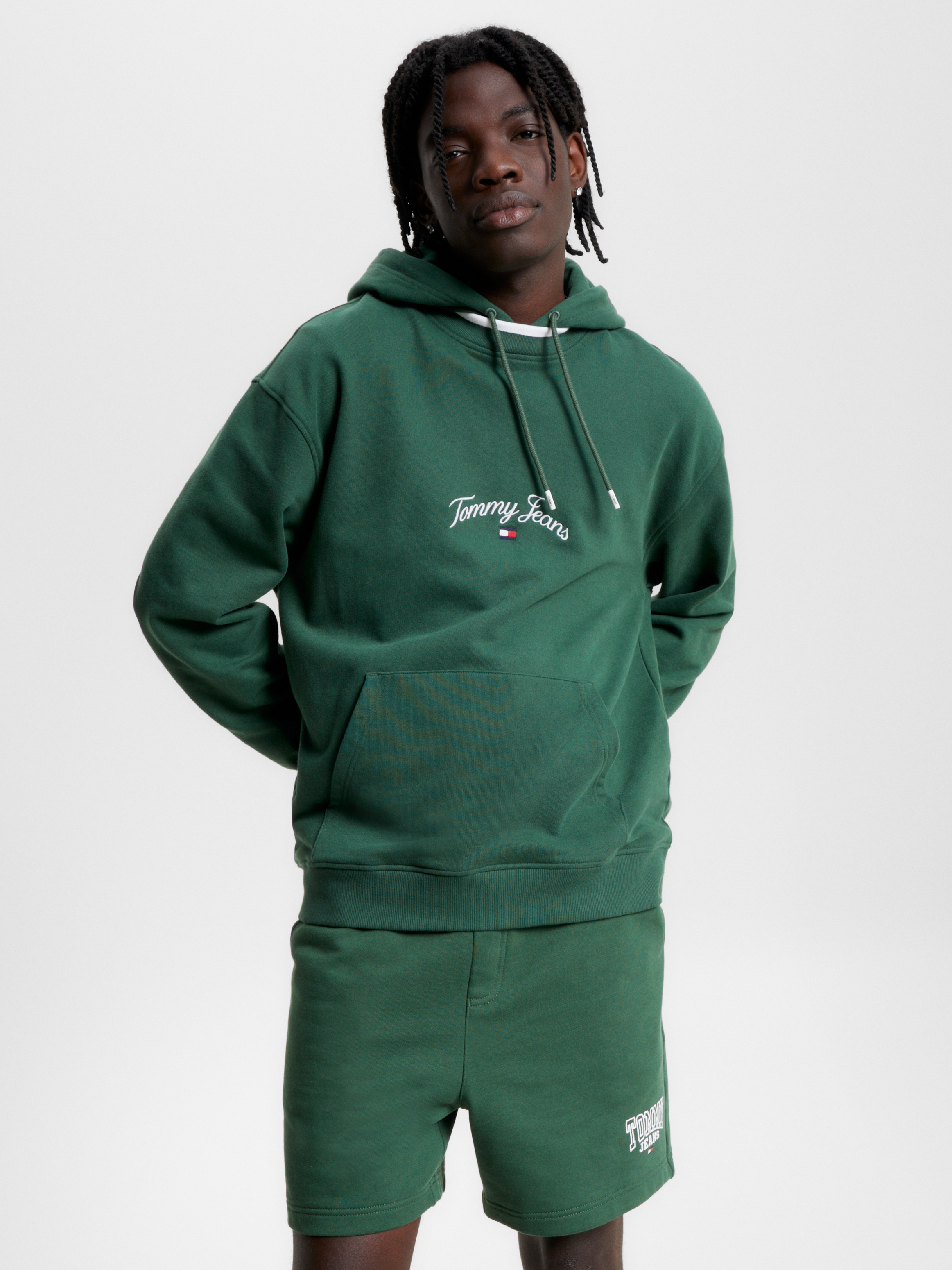 Tommy jeans hoodie deals green