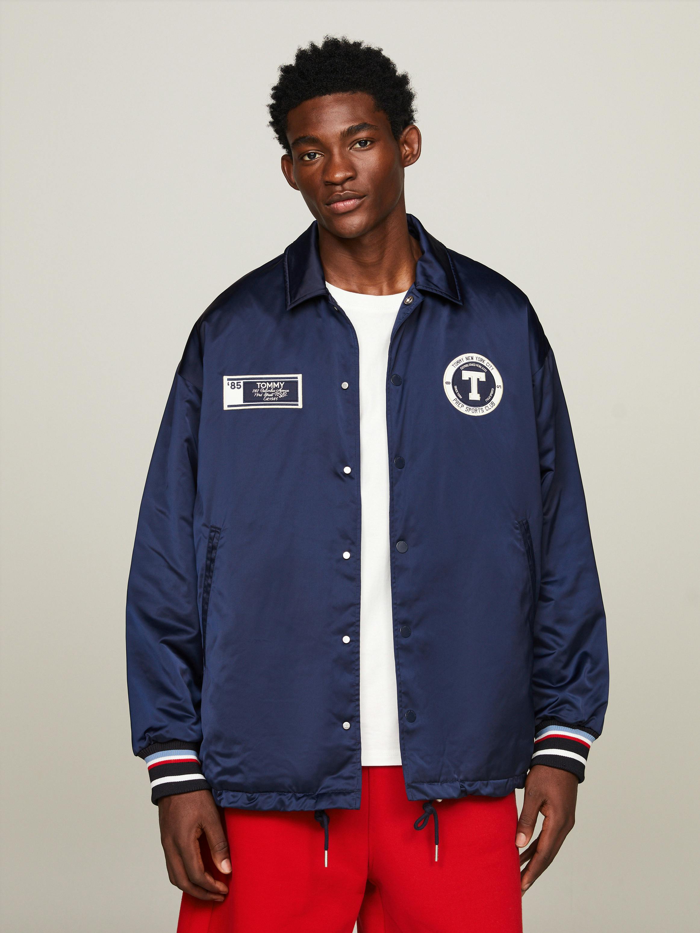 Varsity Back Logo Longline Coach Jacket | Coats & Jackets | Tommy 