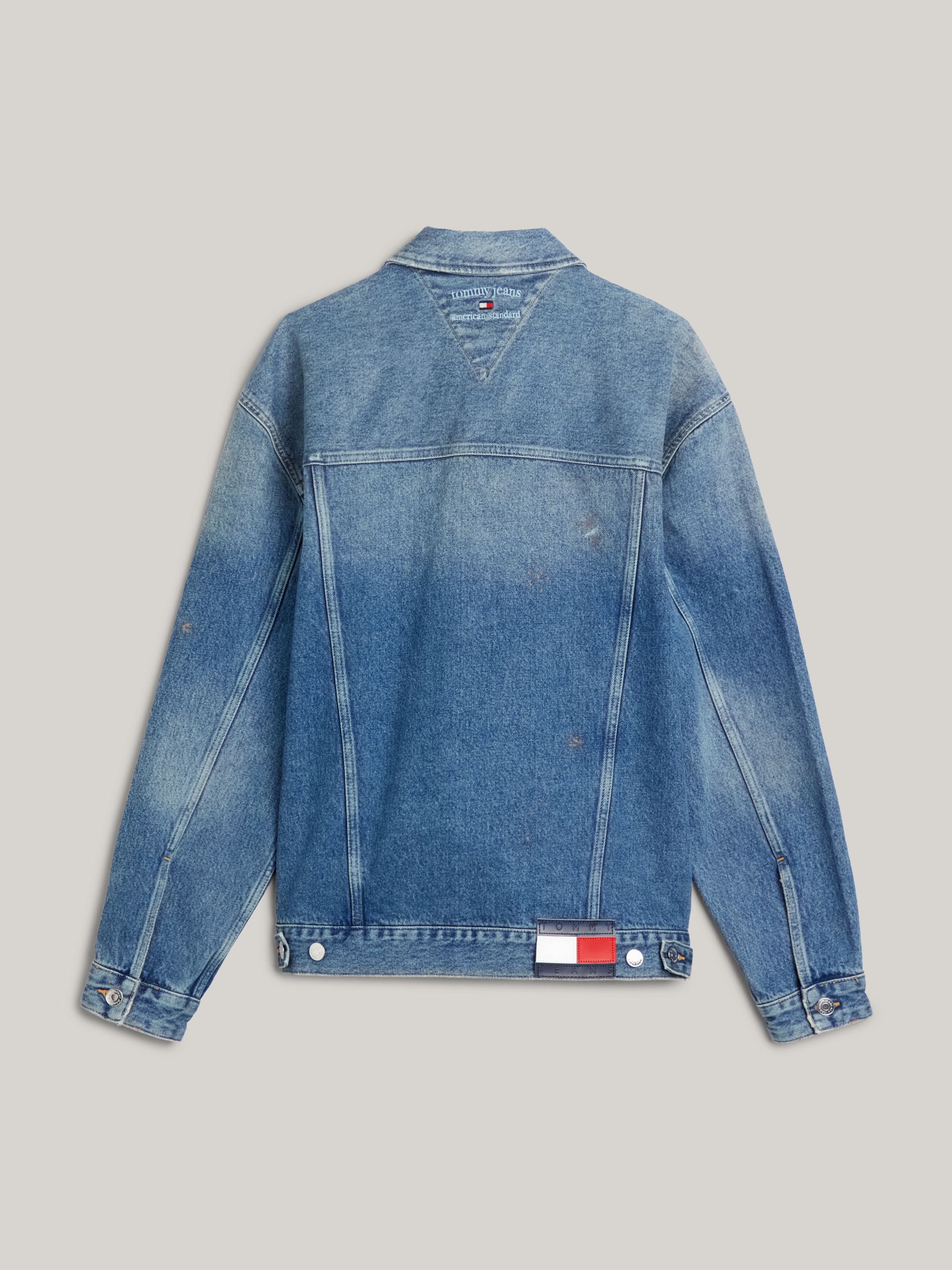 Dual Gender Distressed Denim Trucker Jacket | Coats