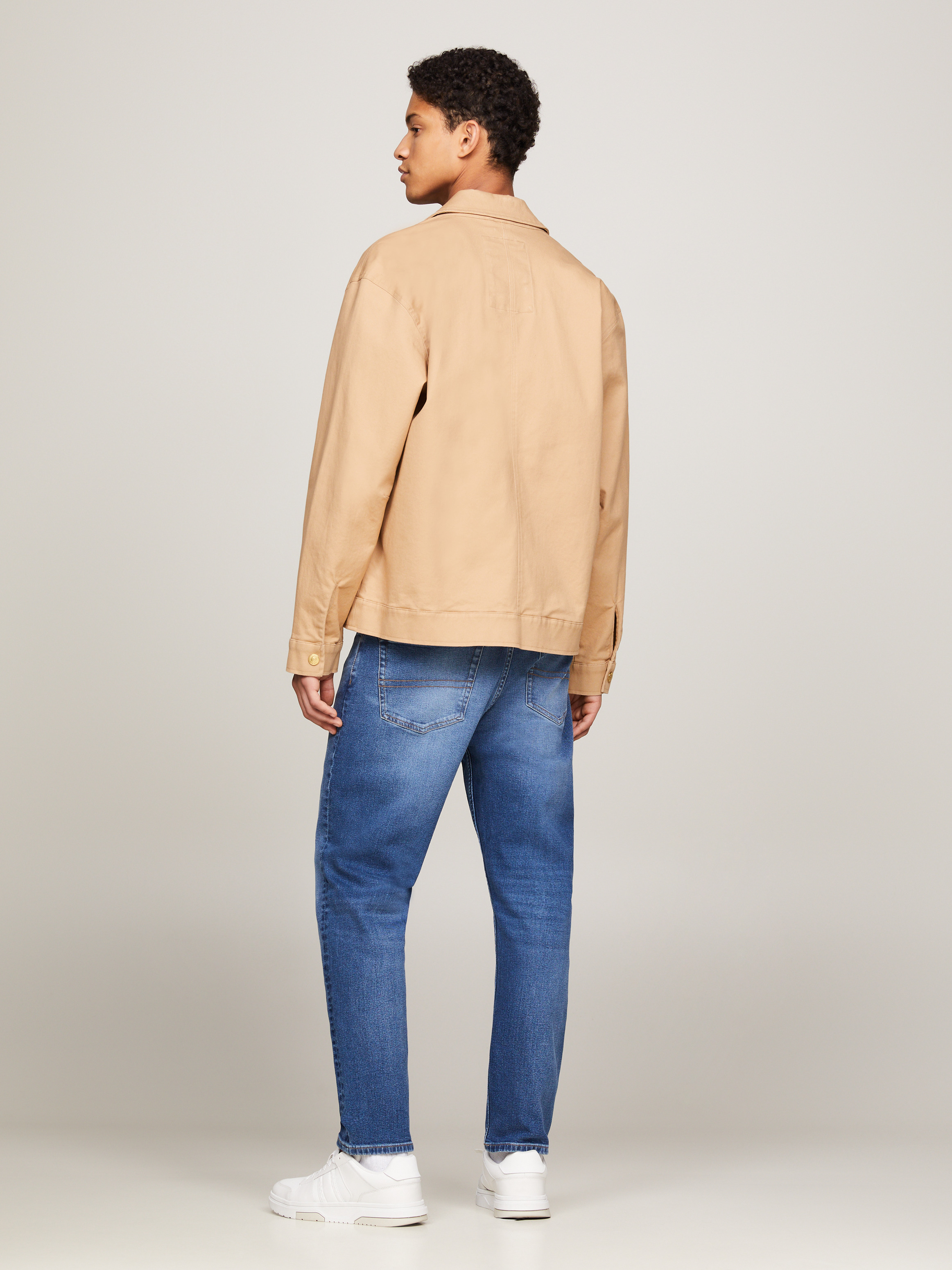 Zip-Thru Logo Embroidery Regular Trucker Jacket | Coats