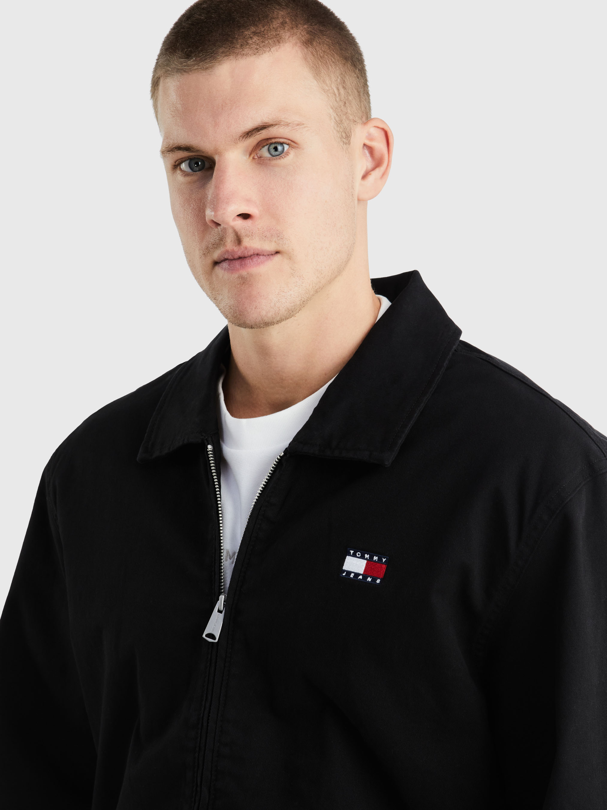 Zip-Thru Logo Embroidery Regular Trucker Jacket | Coats & Jackets