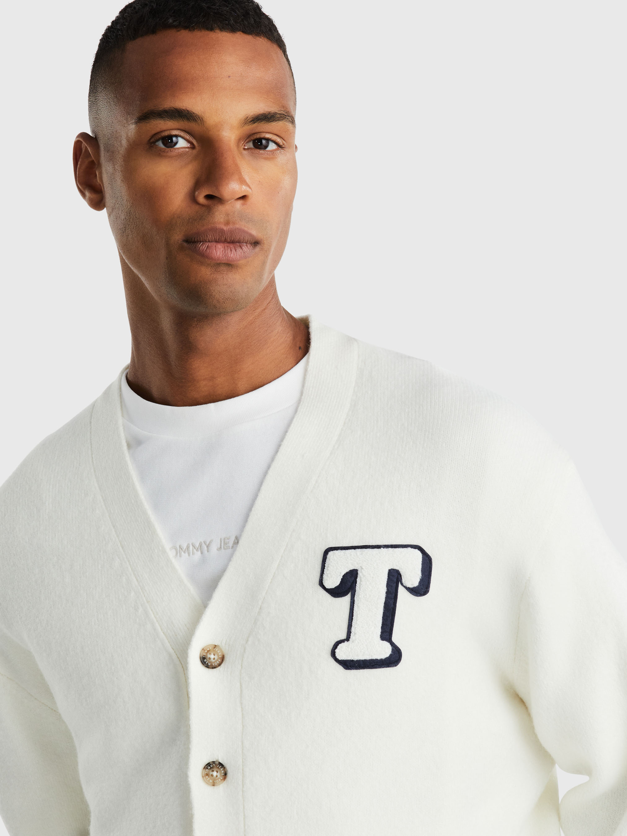 Letter cardigan outlet