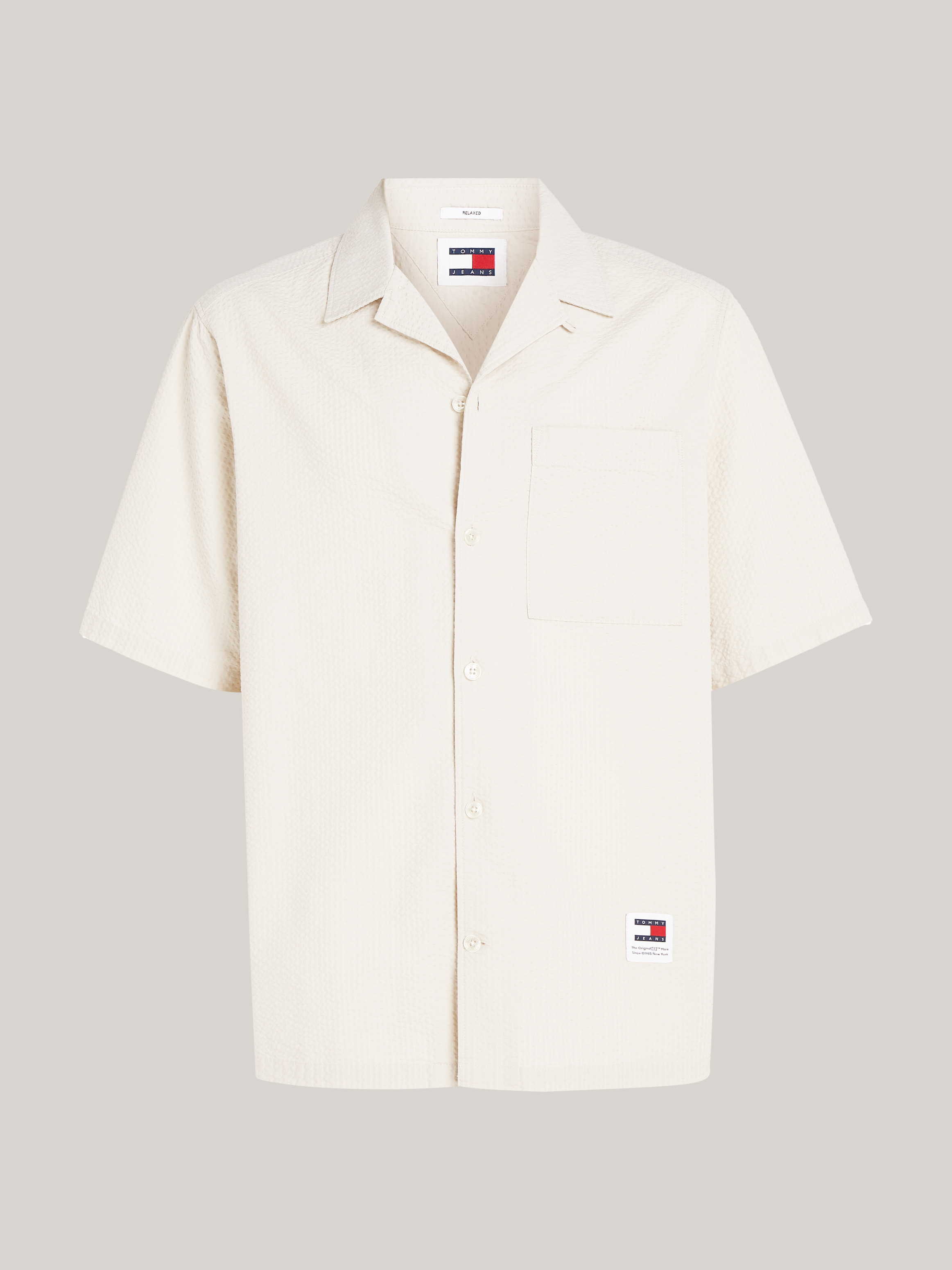 Seersucker Camp Collar Short Sleeve Shirt | Shirts | Tommy Jeans