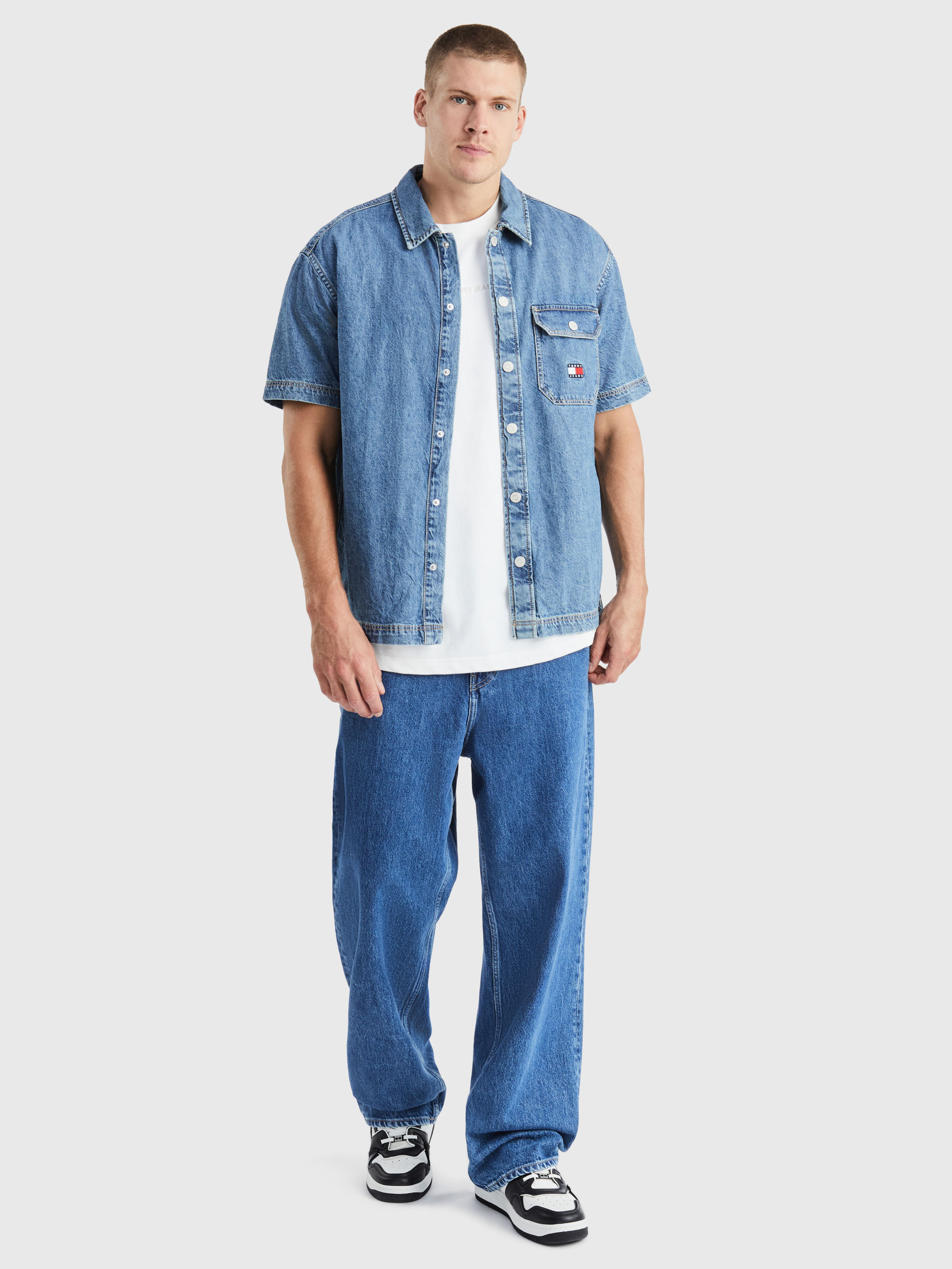 Denim Short Sleeve Overshirt | Shirts | Tommy Jeans