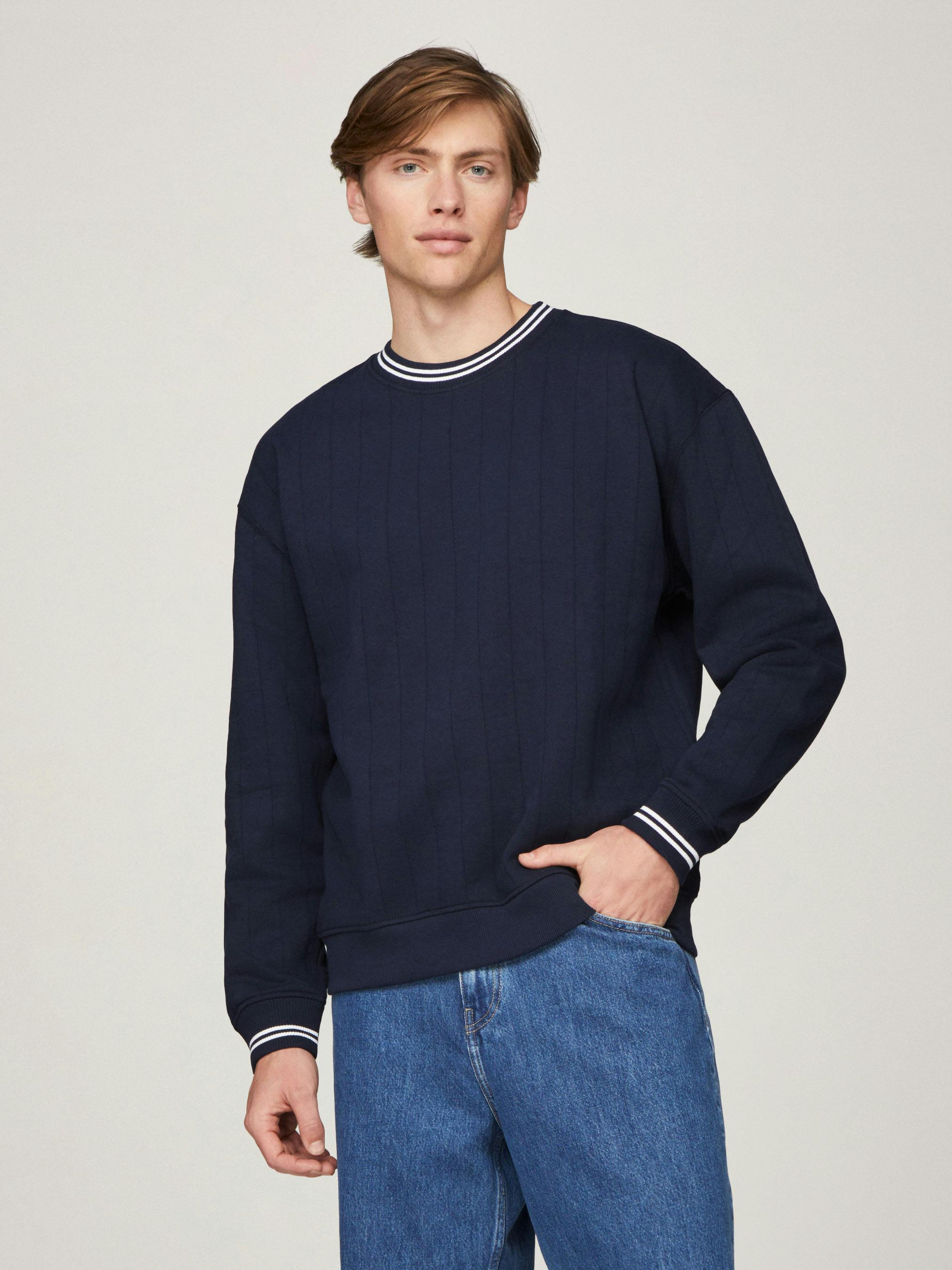 Jacquard Stripe Sweatshirt Sweatshirts Hoodies Tommy Jeans
