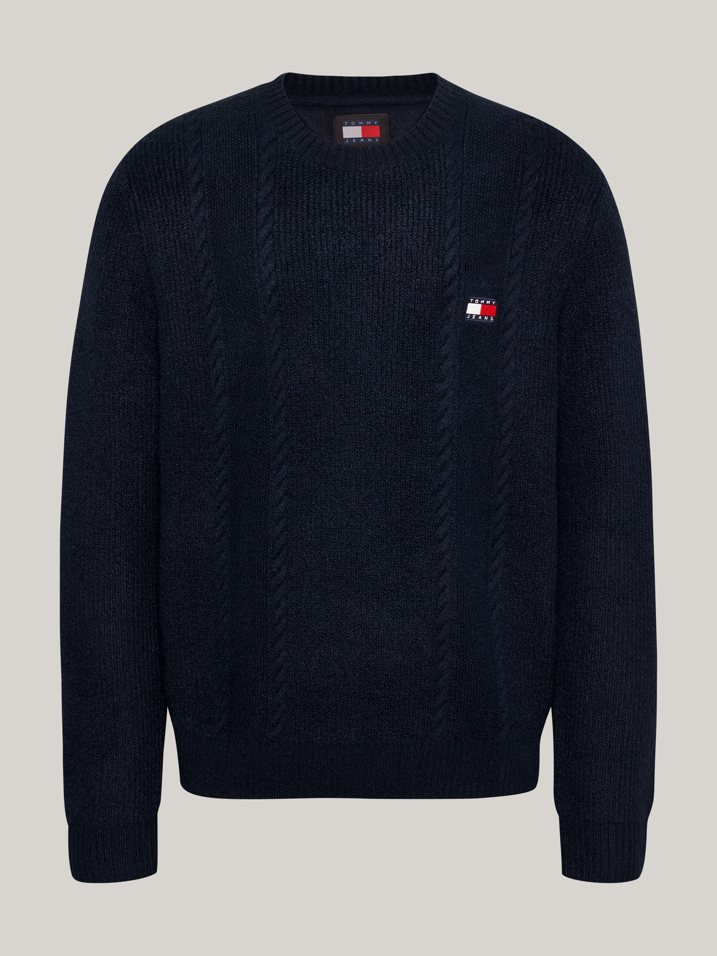 Cable Knit Crew Neck Slim Jumper | Knitwear | Tommy Jeans Cable Knit Crew Neck Slim Jumper | Knitwear | Tommy Jeans