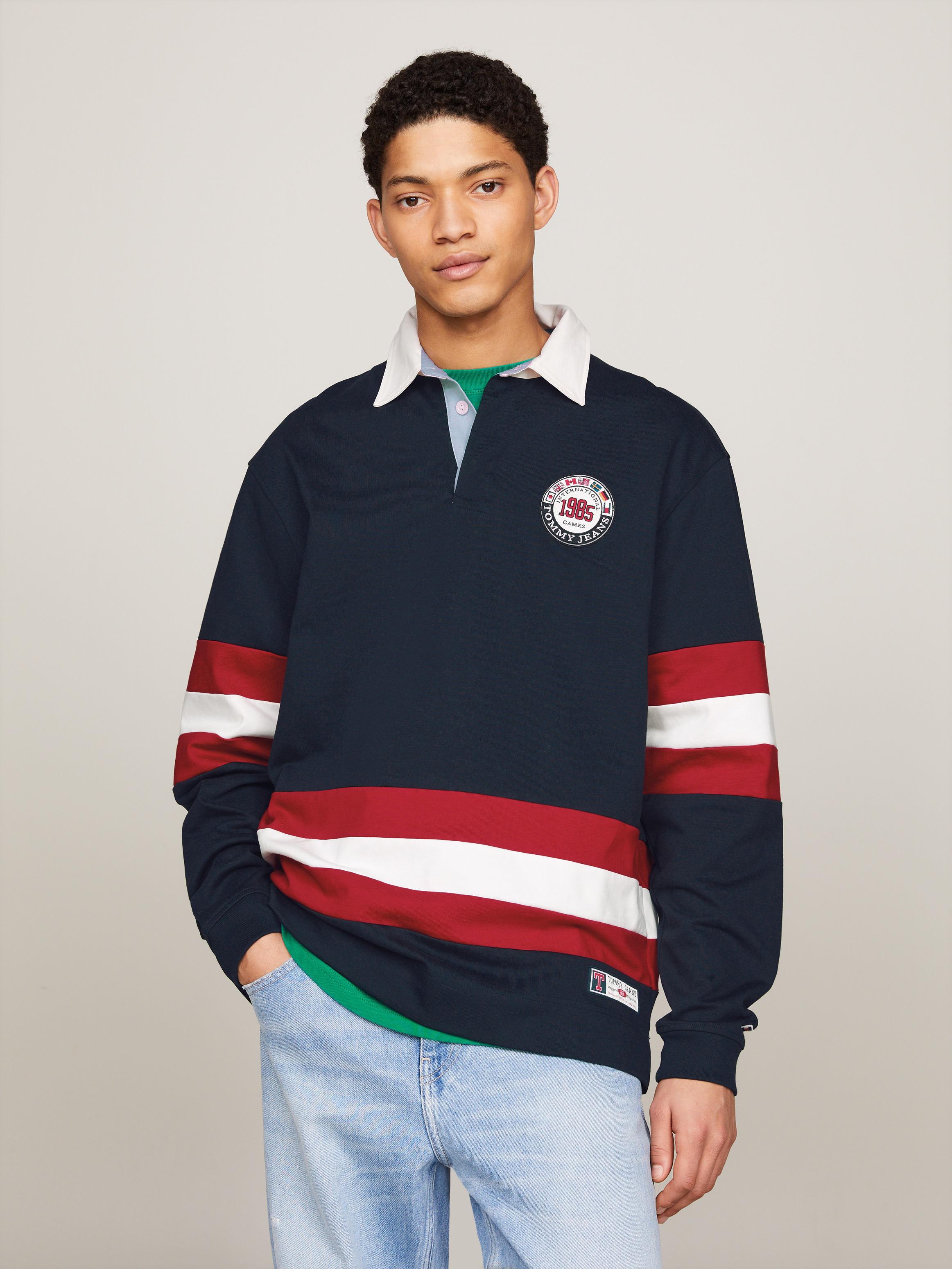 Tommy Jeans International Games Back Logo Rugby Shirt Sweatshirts Hoodies Tommy Jeans