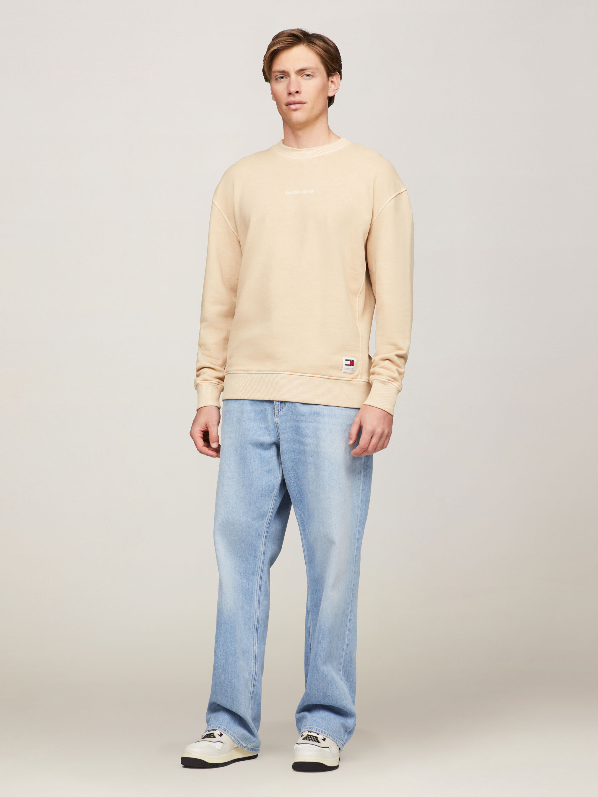 【 JEANS】 Garment-Dyed Varsity Sweatshirt ★ Relax Fit Garment Dyed Relaxed Sweatshirt | Sweatshirts & Hoodies