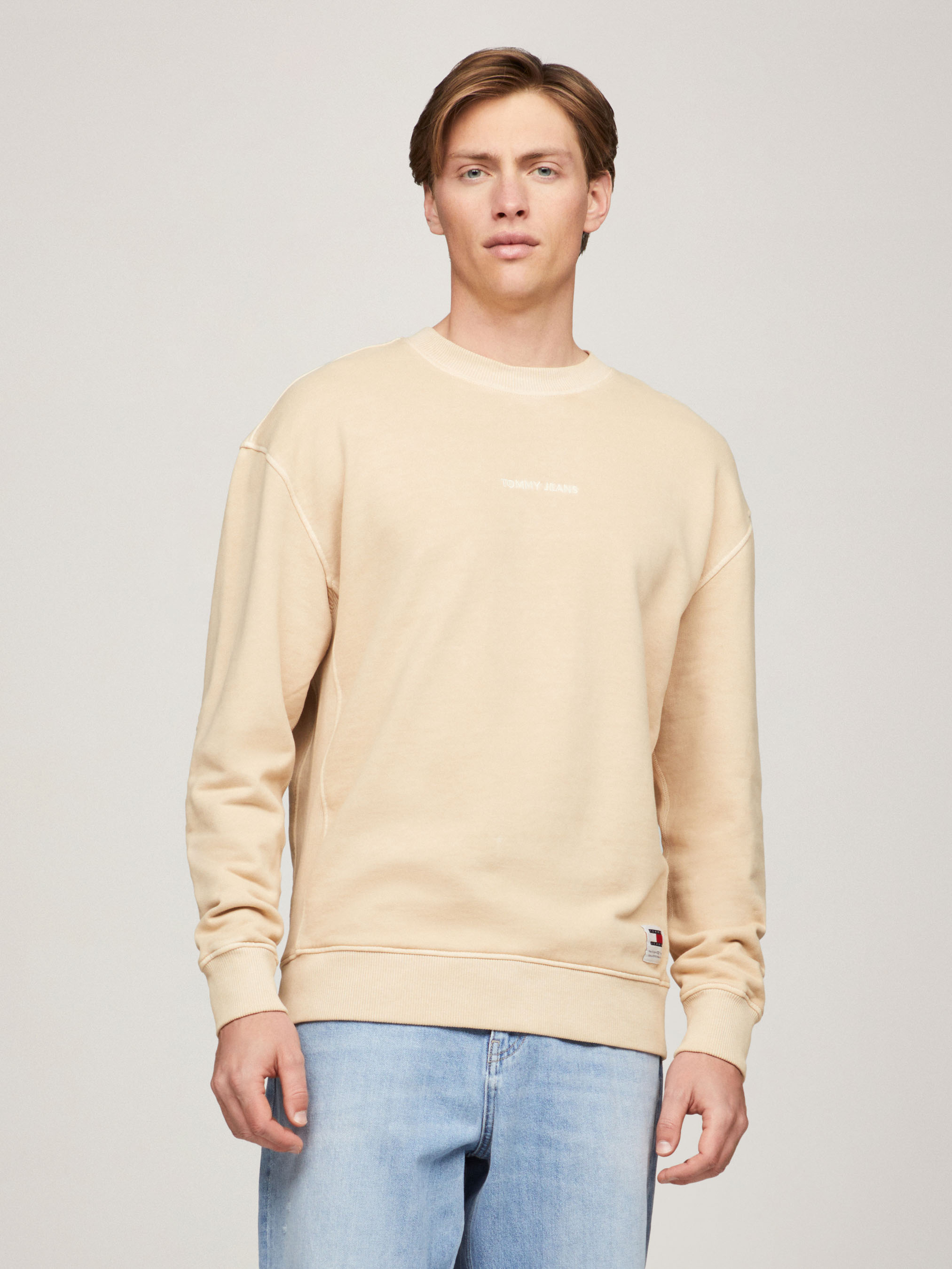 【 JEANS】 Garment-Dyed Varsity Sweatshirt ★ Relax Fit Garment Dyed Relaxed Sweatshirt | Sweatshirts & Hoodies