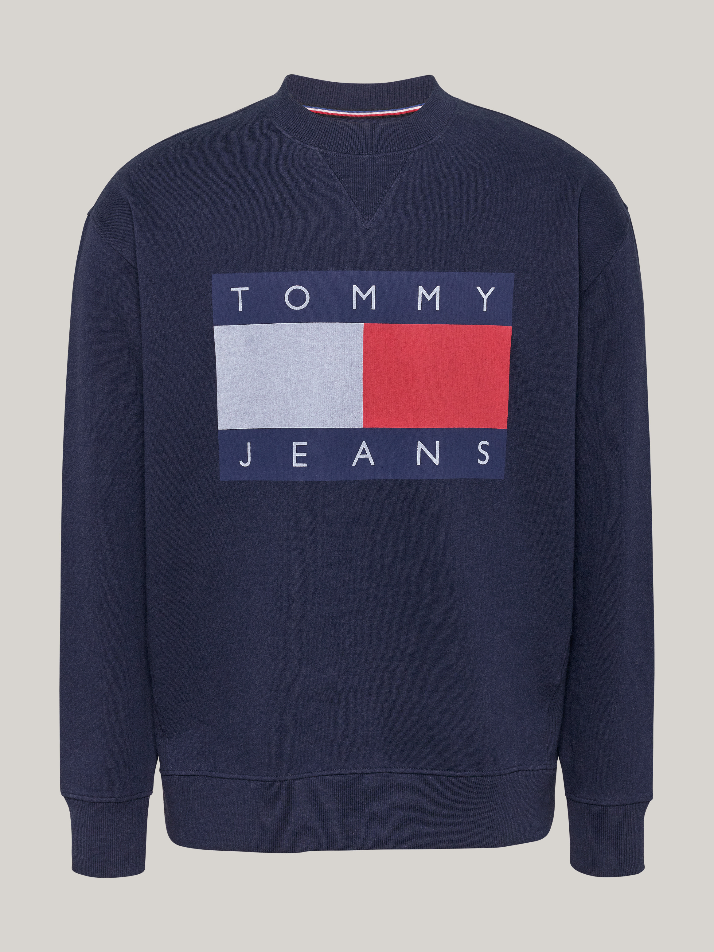 【 】 ★ Melange Flag Sweatshirt ★ Relax Fit Tommy Flag Badge Relaxed Sweatshirt | Sweatshirts & Hoodies
