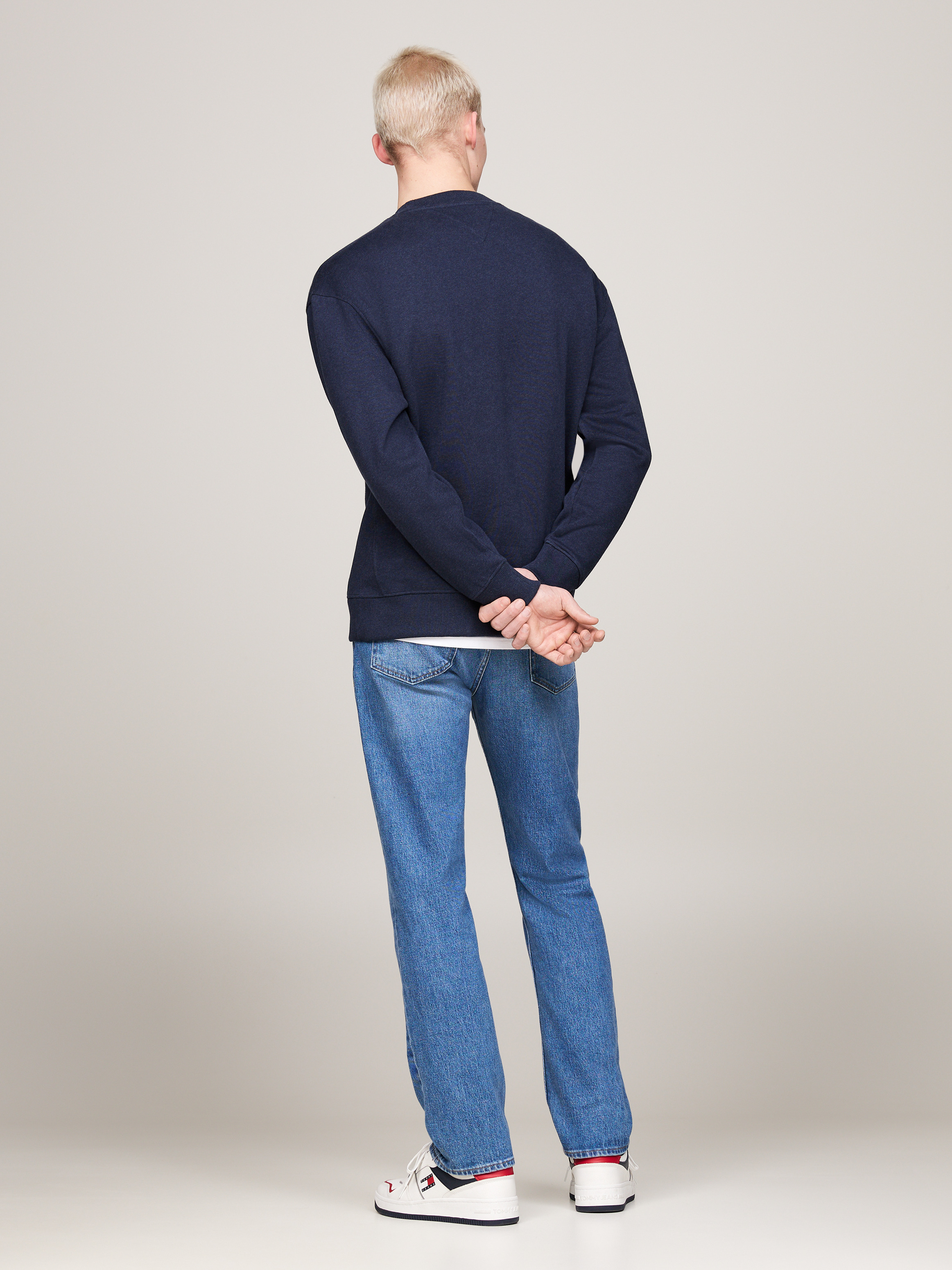【 】 ★ Melange Flag Sweatshirt ★ Relax Fit Tommy Flag Badge Relaxed Sweatshirt | Sweatshirts & Hoodies