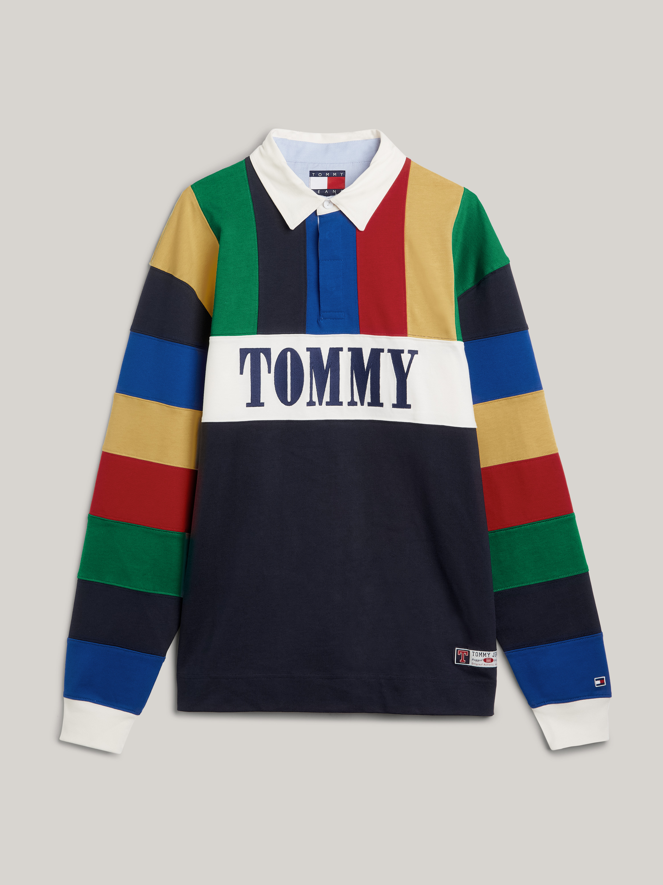 [ JEANS] Crest Rugby T-shirt ★大人気★ Blue 2 T-shirt TJM REG RWB CREST FLAG TEE EXT Tommy Jeans