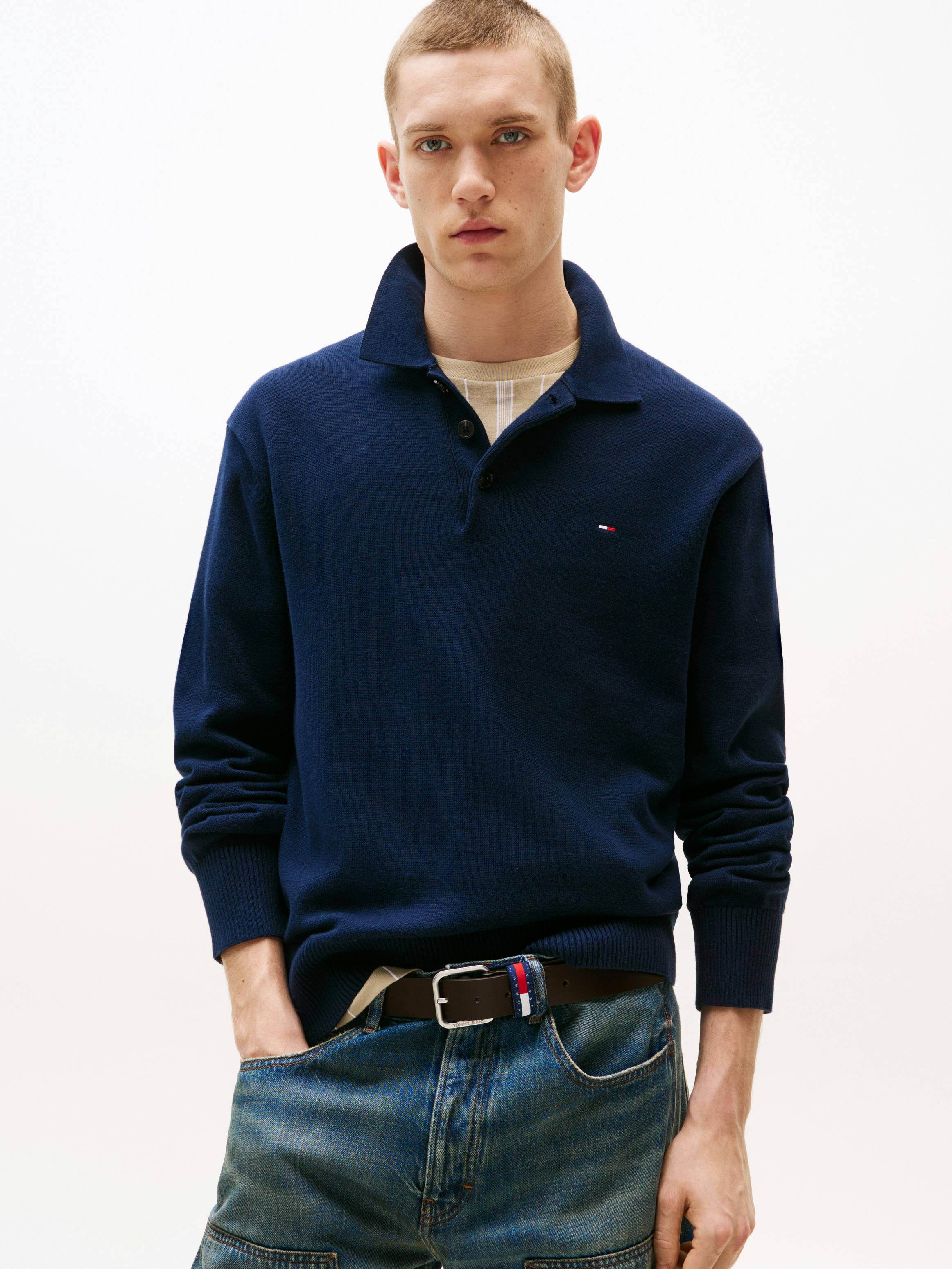 Slim Essential Polo Sweater Knitwear Tommy Jeans
