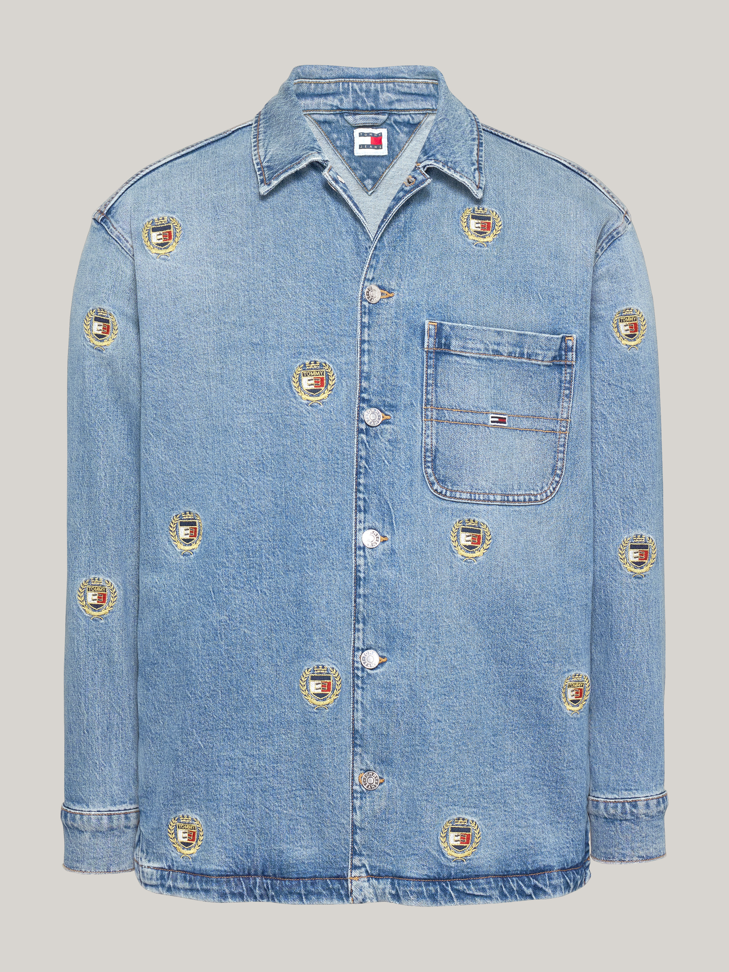 Logo Embroidery Denim Overshirt | Shirts | Tommy Jeans