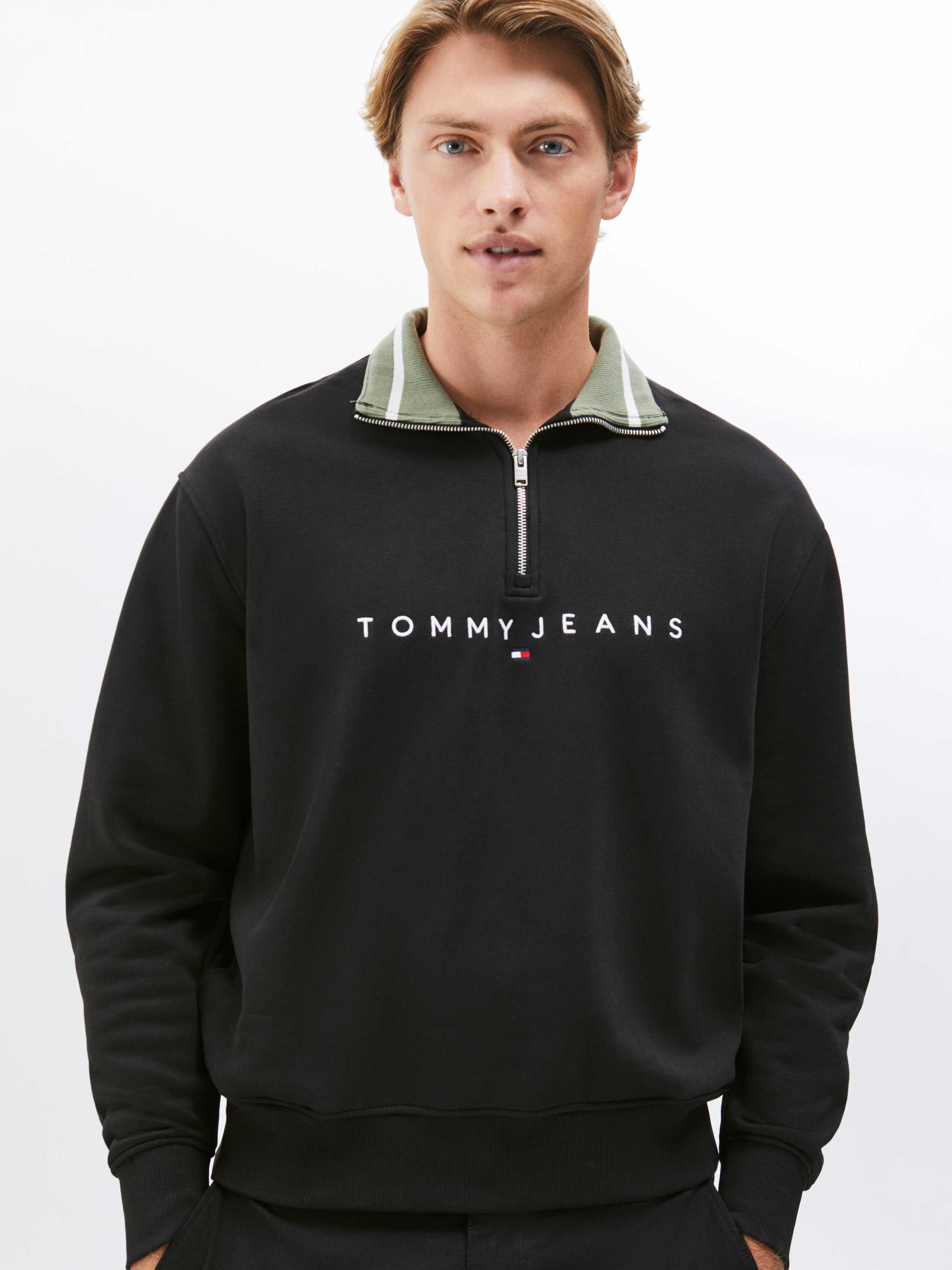 Logo Mock Turtleneck Half-Zip Sweatshirt | Sweatshirts
