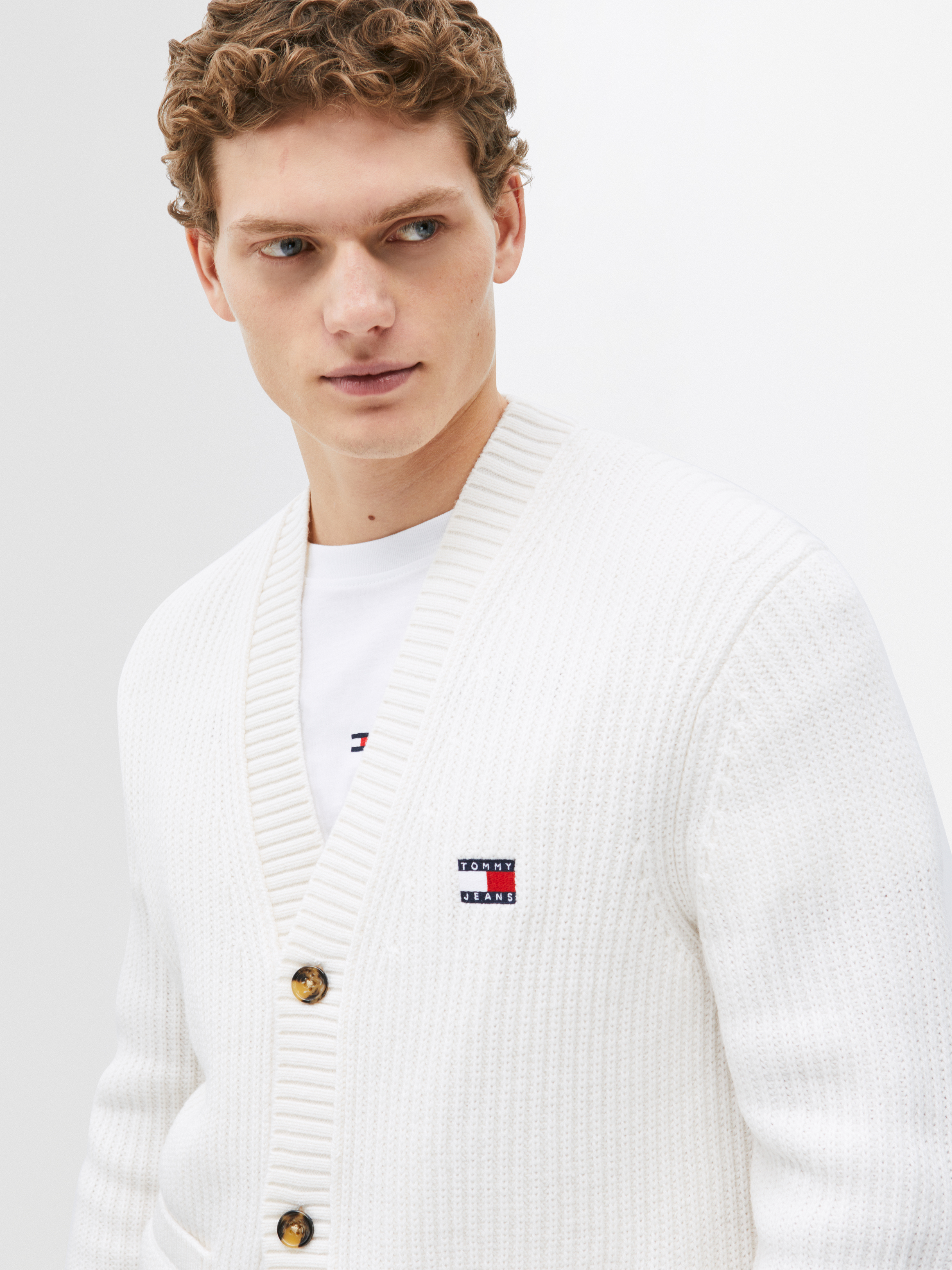 Regular Jersey Stitch Cardigan | Knitwear | Tommy Jeans