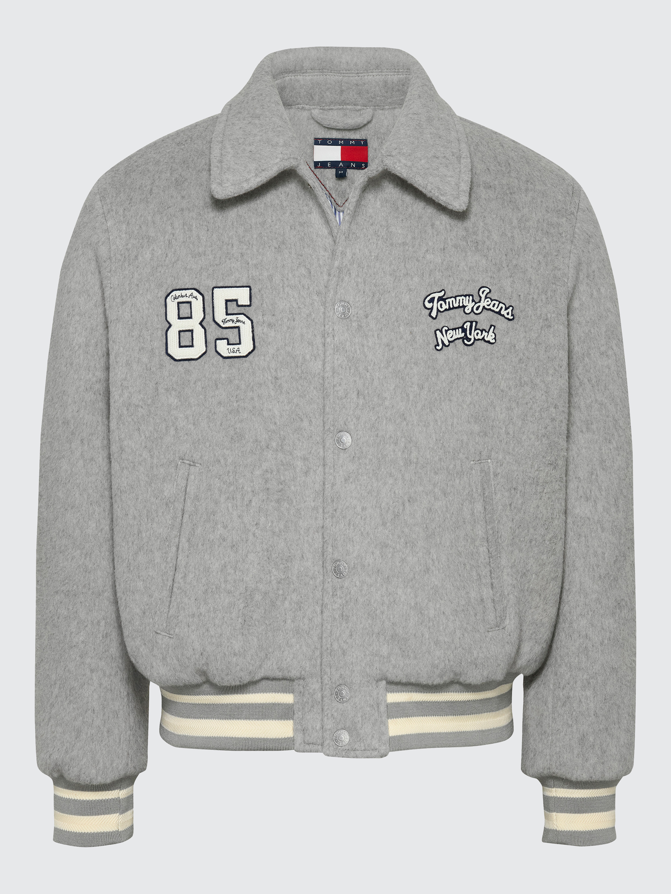 美品　Theory Varsity JKT P グレー Manière De Voir Oscar Mona Lisa wool-blend Varsity Jacket | Grey