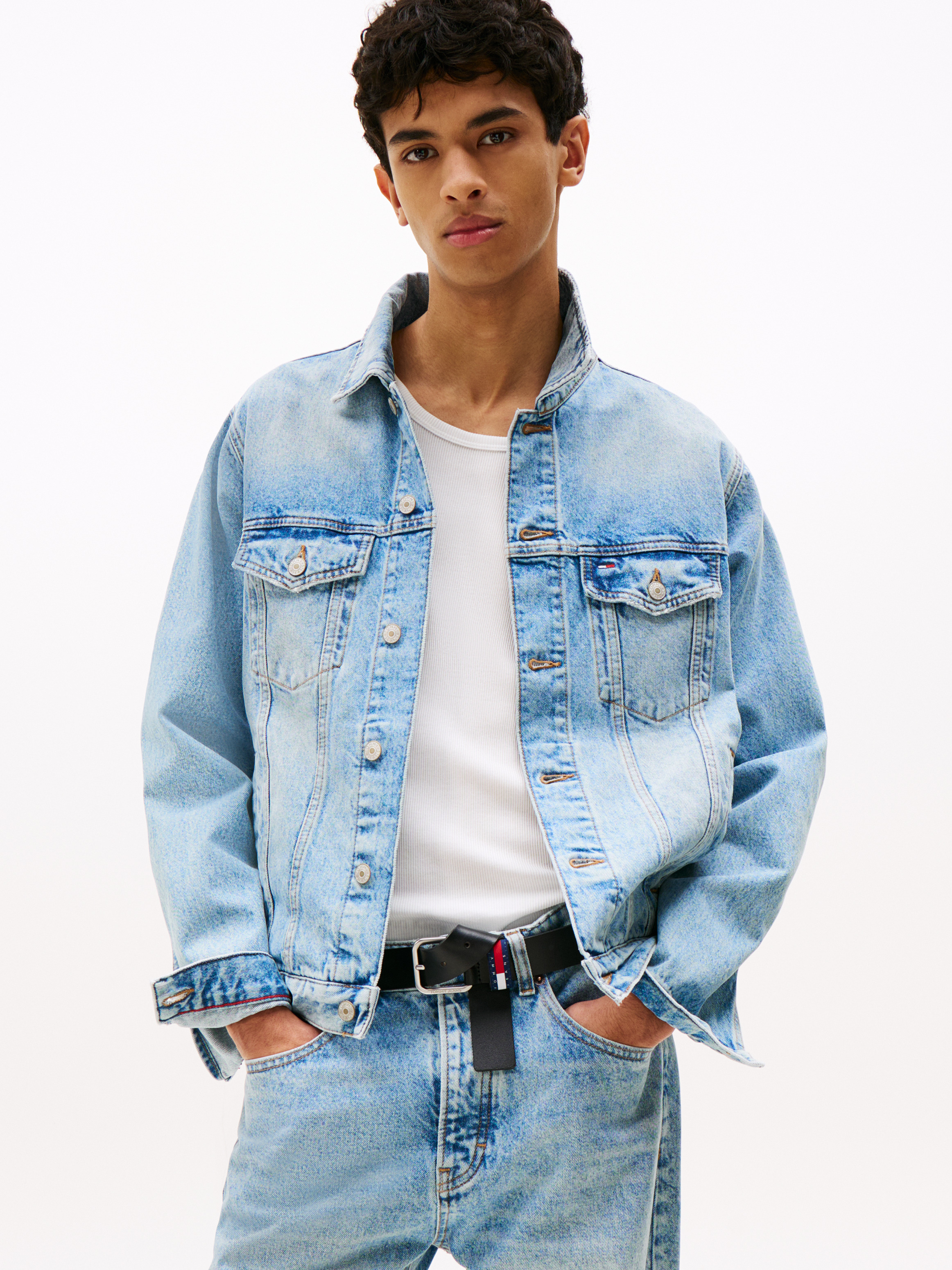 Ryan Back Logo Denim Trucker Jacket