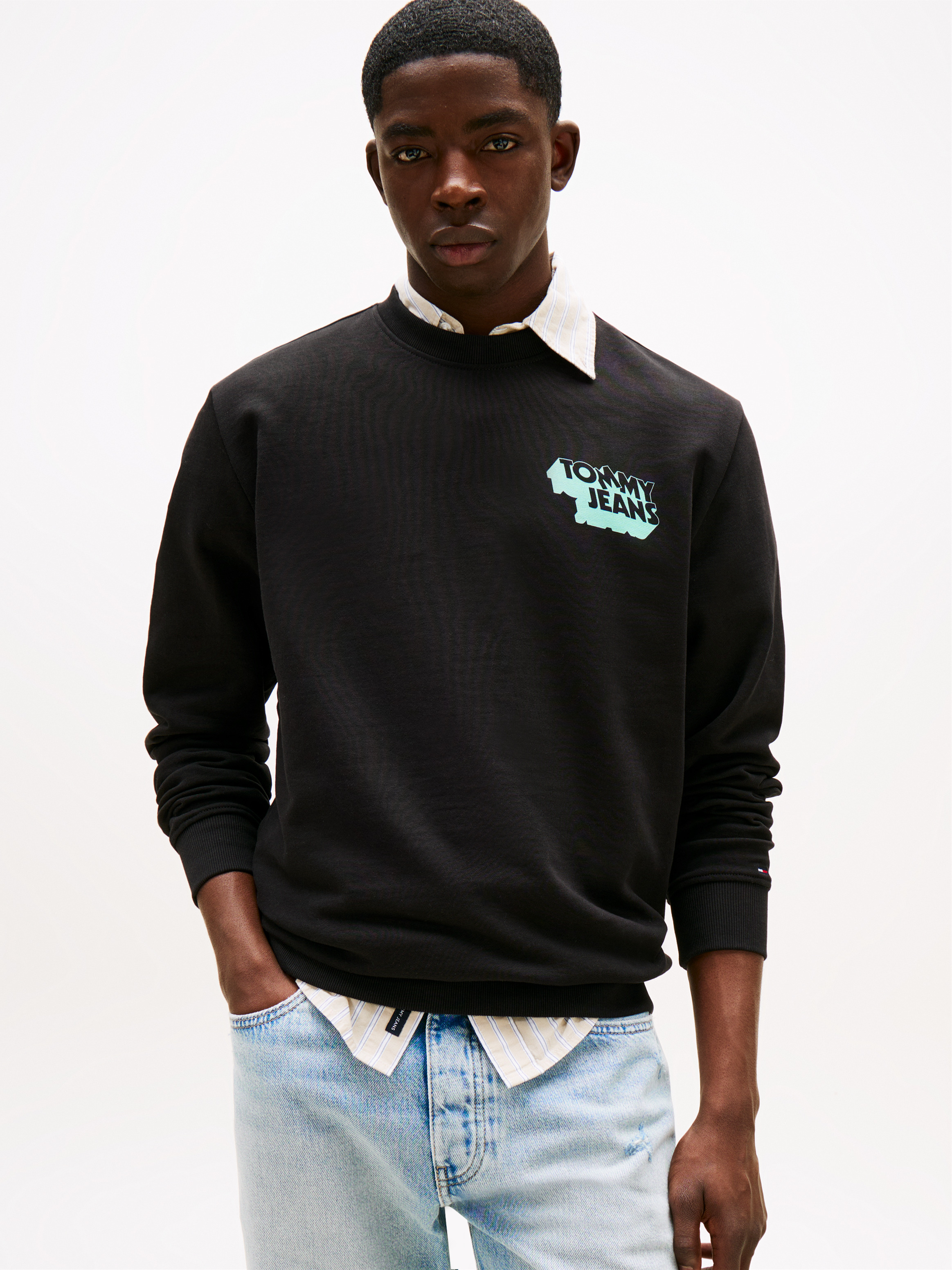 Stack Logo Crew Neck Sweatshirt
