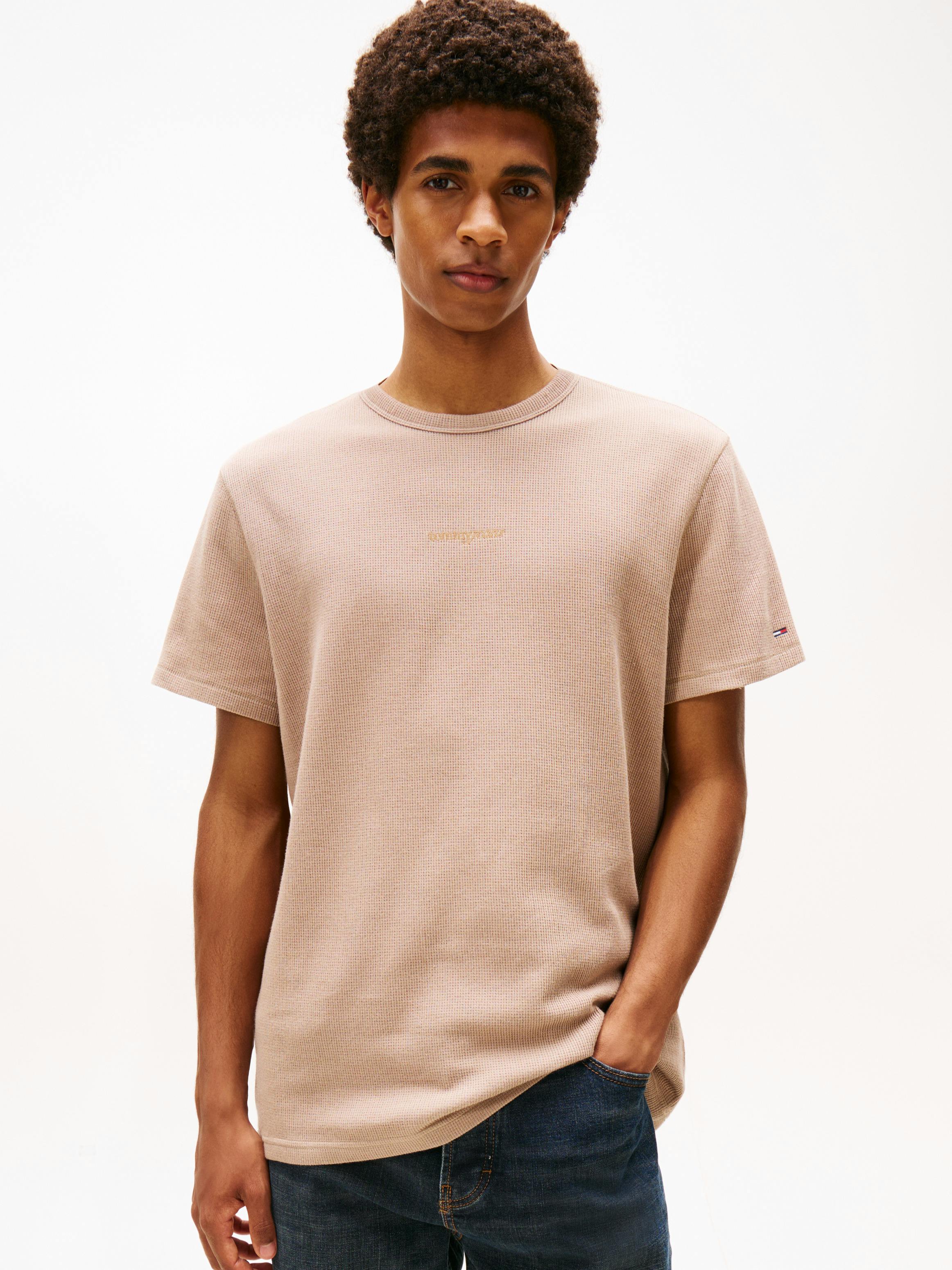 Slim Waffle Script Tee | T-Shirts | Tommy Jeans