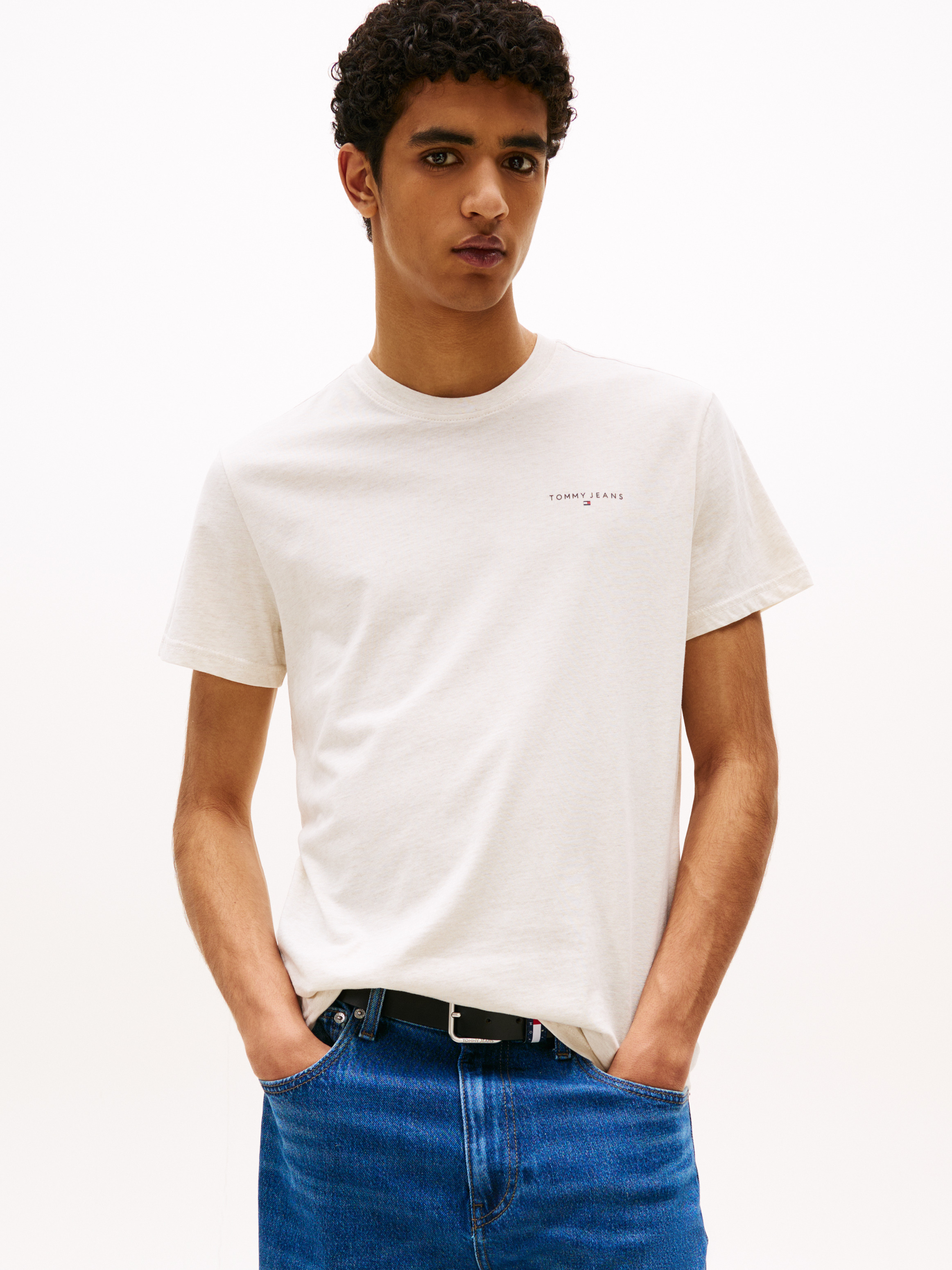 Linear Logo Slim Crew Neck T-Shirt