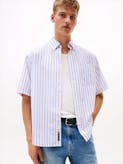 Relaxed Fit Short Sleeve Poplin Shirt