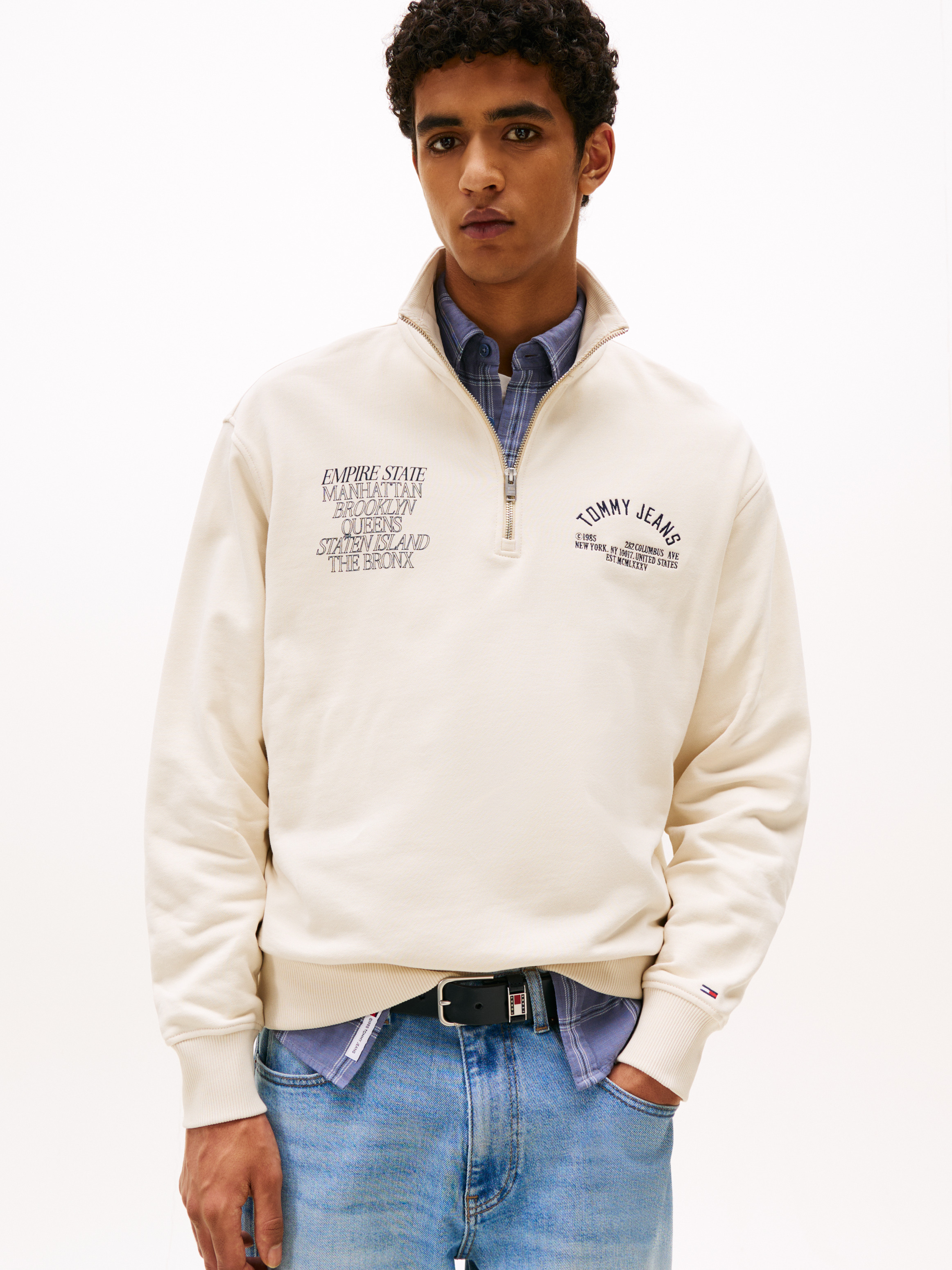 Logo Mock Turtleneck Half-Zip Sweatshirt | Sweatshirts