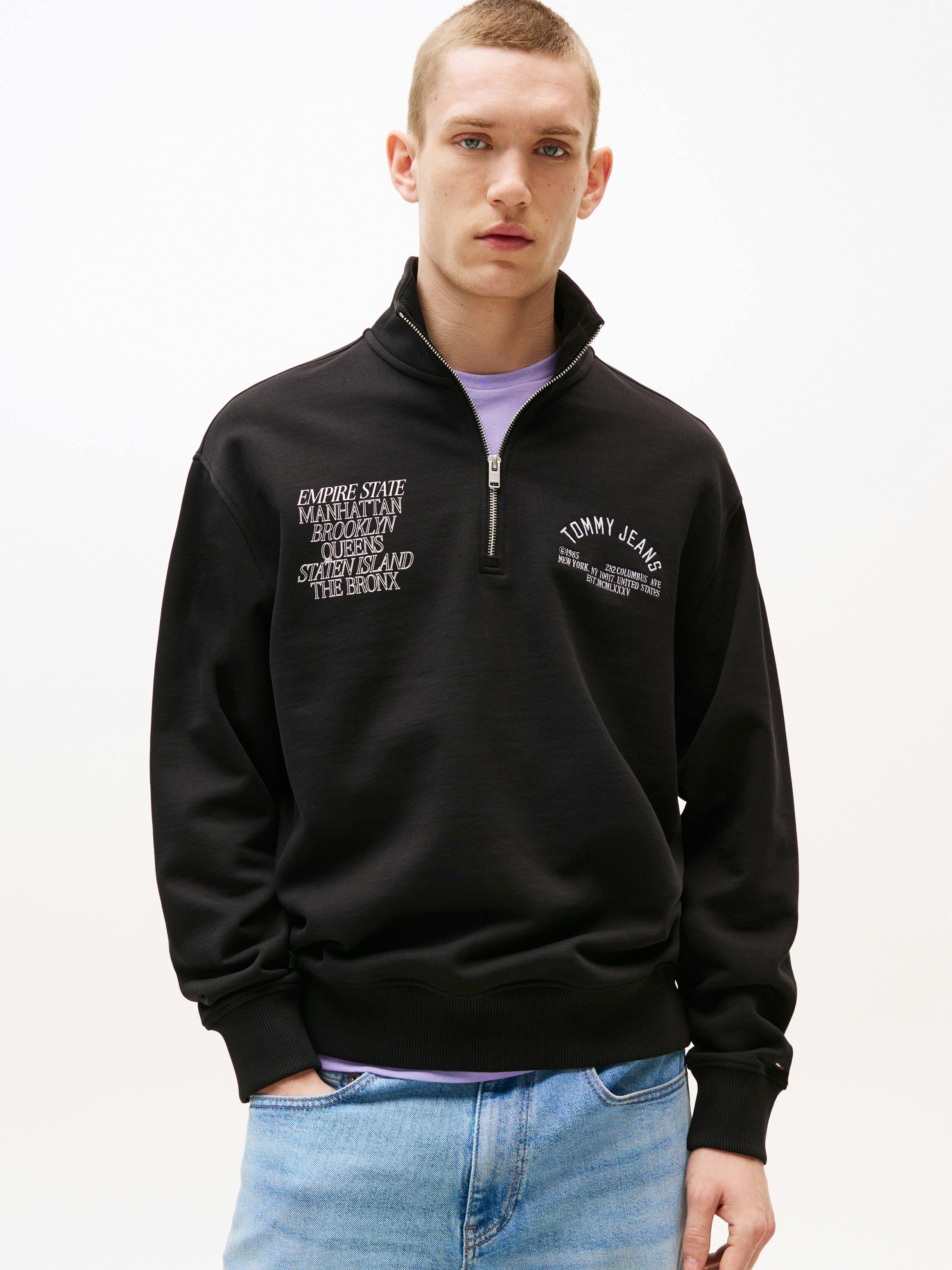 Boroughs 1/4 Zip Sweatshirt Sweatshirts Hoodies Tommy Jeans