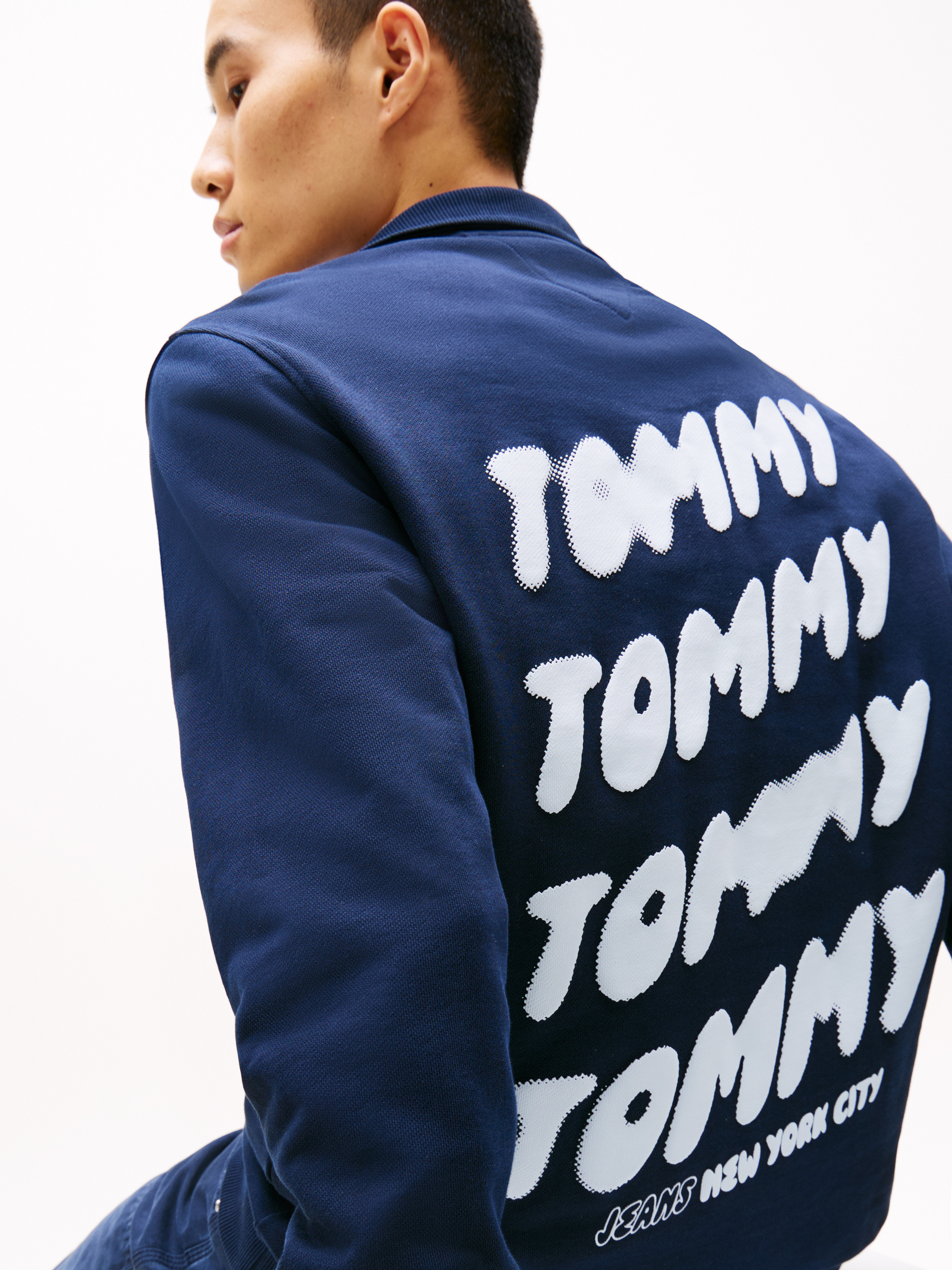 Bubble Logo Back Graphic Quarter Zip Sweatshirt | Sweatshirts