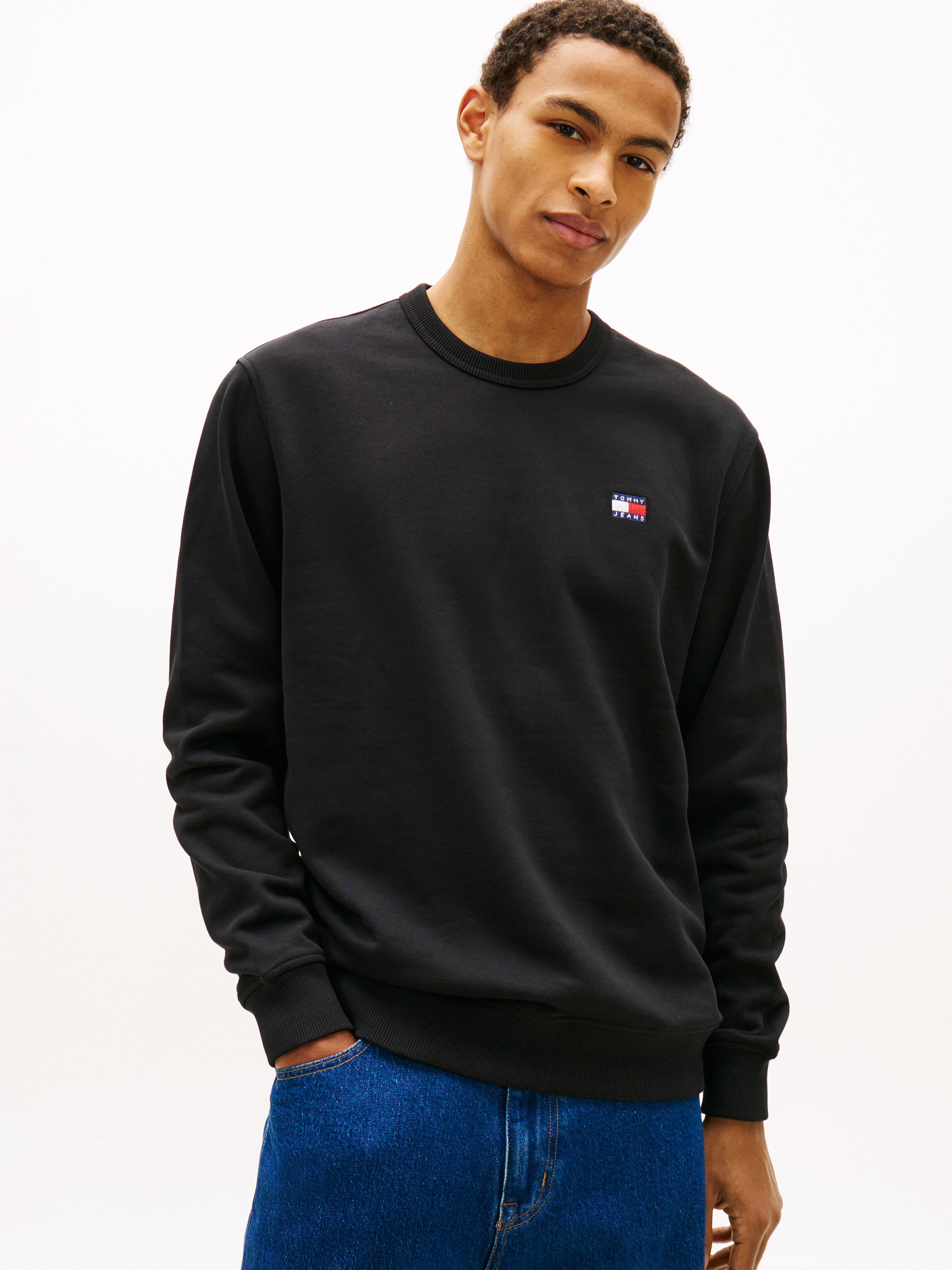 Tommy Badge Brushed Terry Sweatshirt