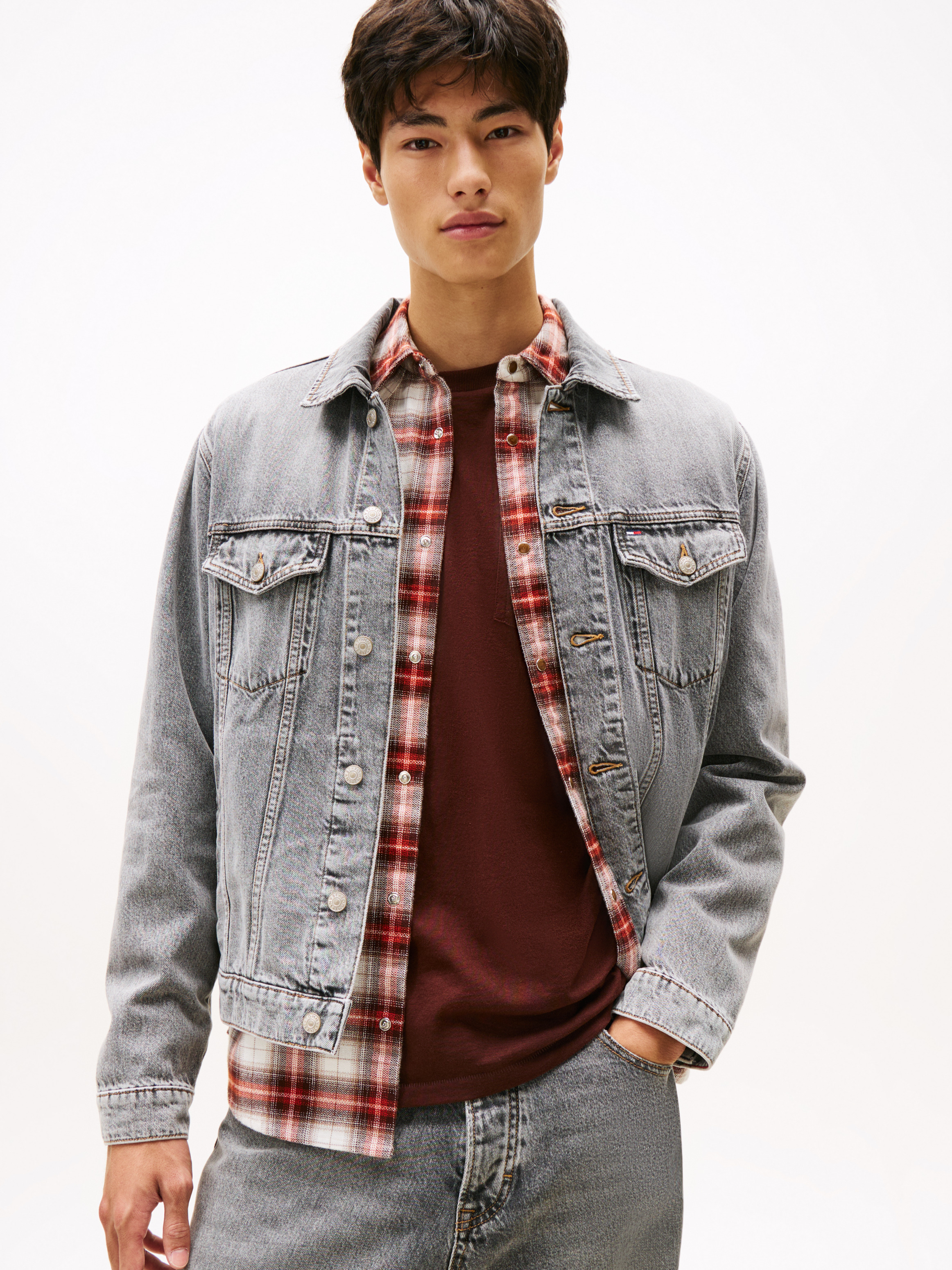 Ryan Back Logo Denim Trucker Jacket