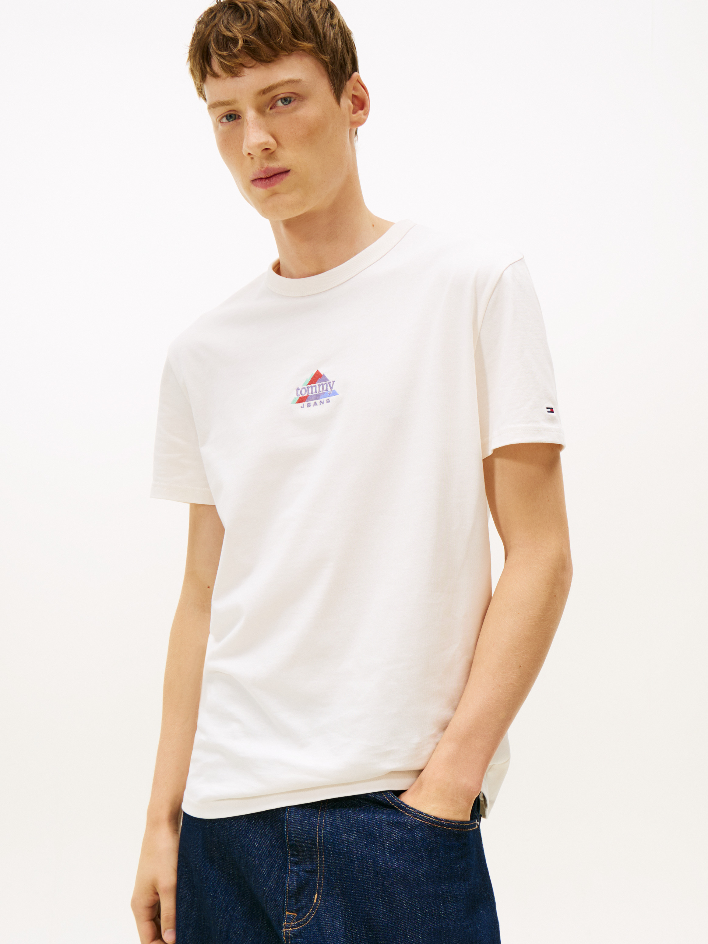 Mountain Logo Embroidery Jersey T-Shirt